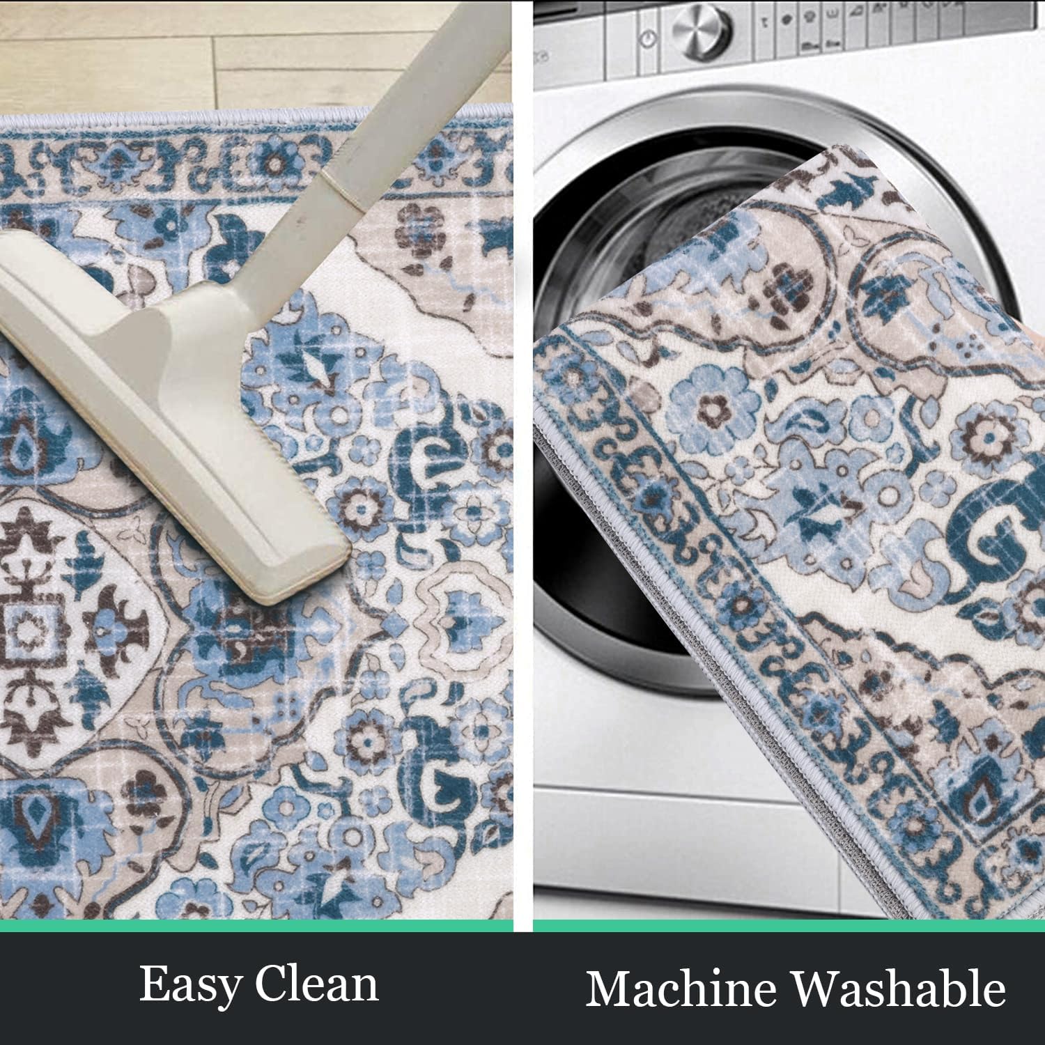 Detalle 2 de HEBE Kitchen Rug Set 3 Piece 0.3 inch