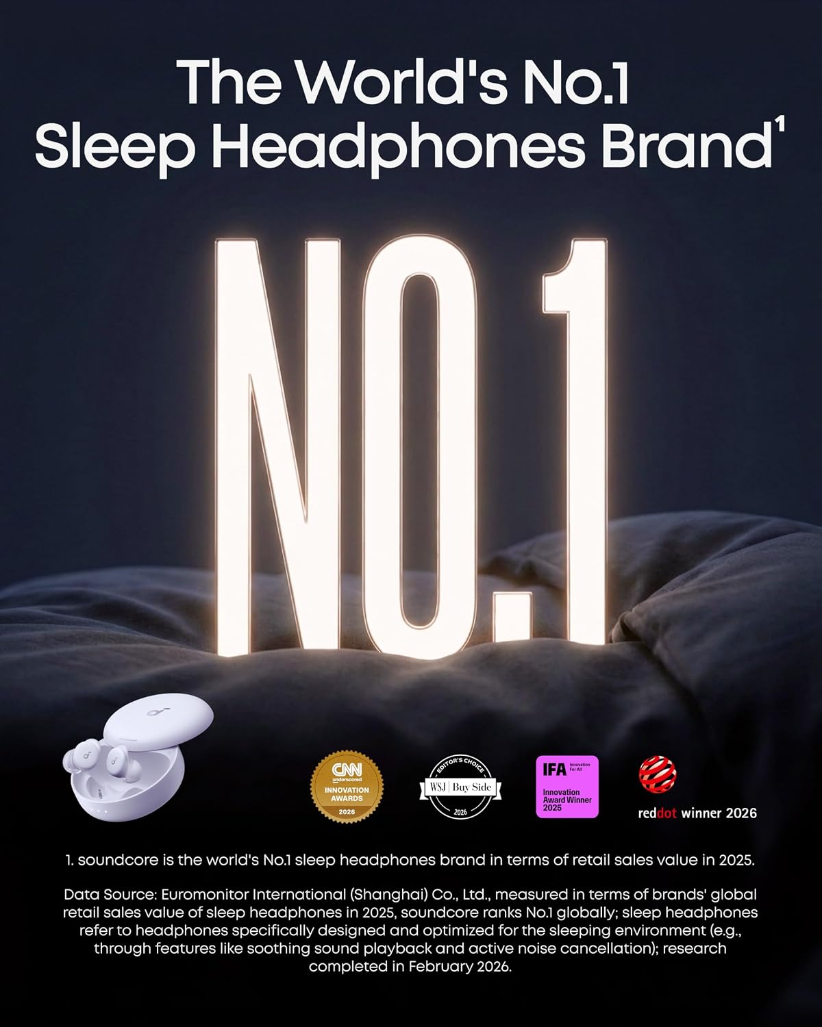 Detalle 2 de Soundcore Sleep A30 Special D1301 Sleep Earbuds with ANC and Snore Masking