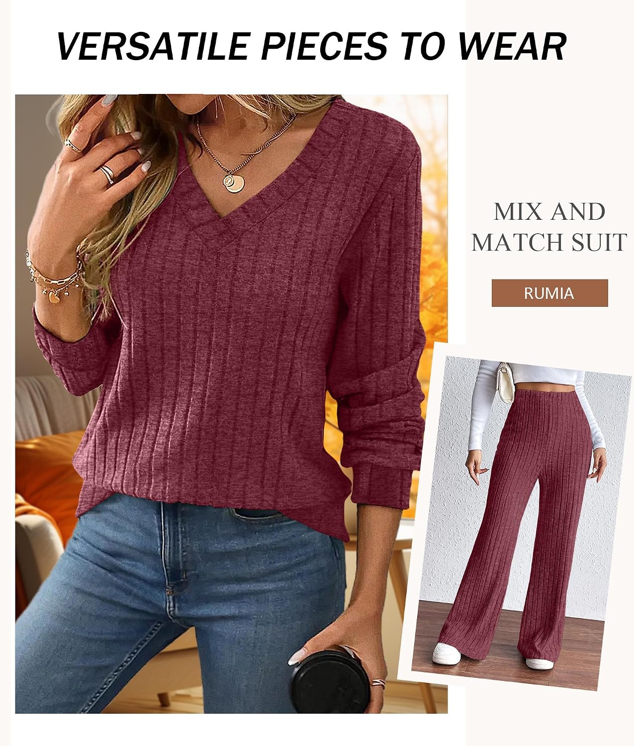 Detalle de RUMIA Women's Lounge Set 2-Piece