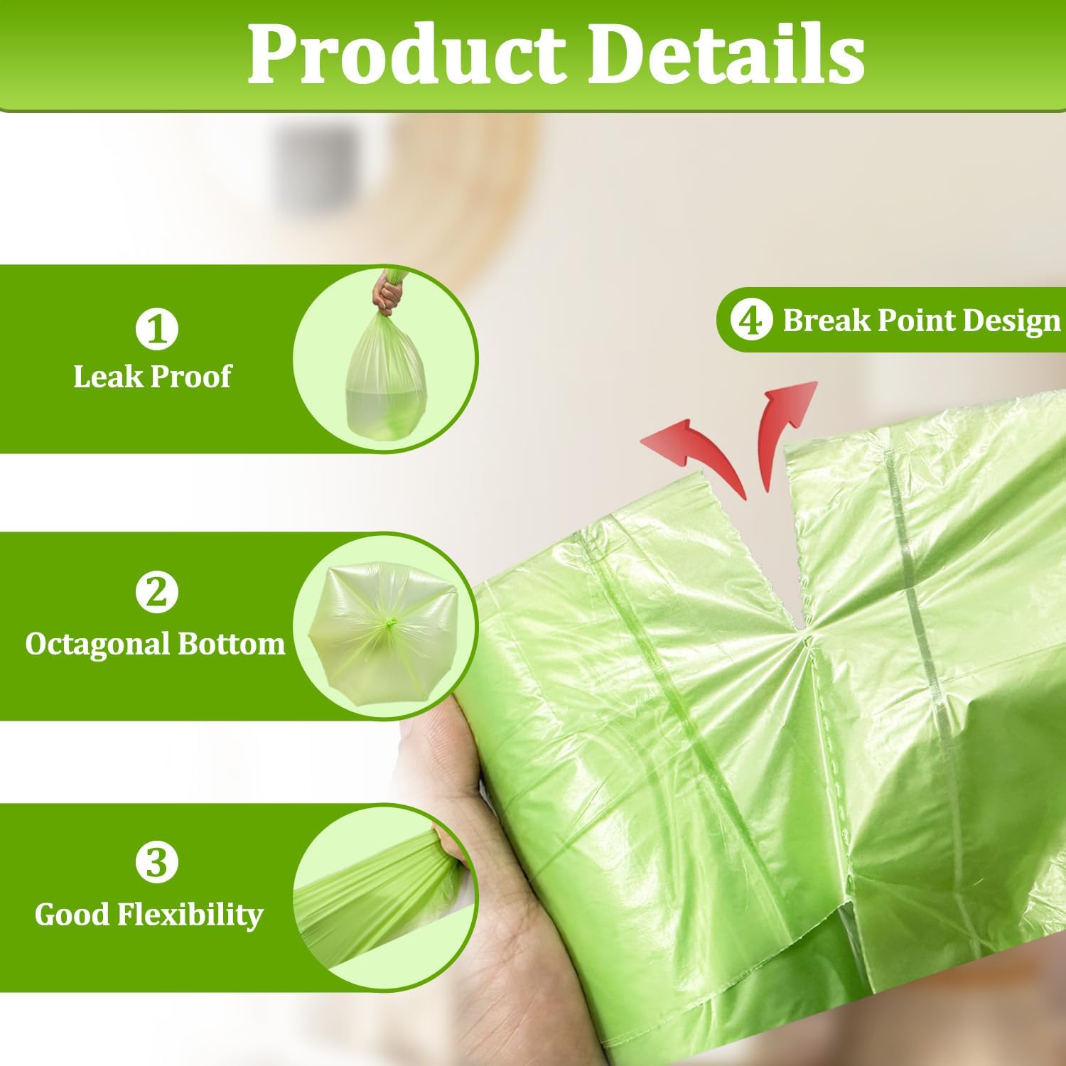 Detalle 2 de XOTOZO 30L Biodegradable Bin Liners