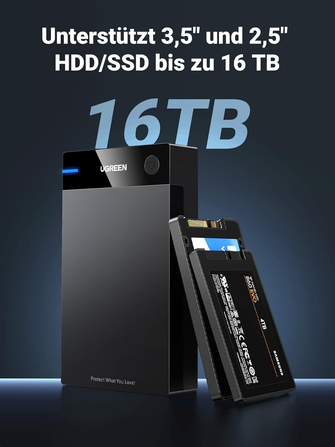 Detalle de UGREEN USB 3.0 Festplattengehäuse 3,5 Zoll