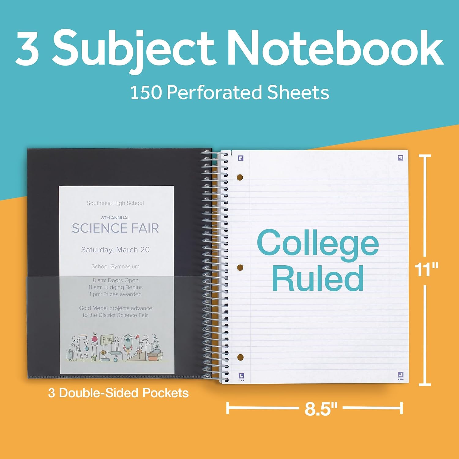 Thumbnail 6 de Oxford 3-Subject Spiral Notebook