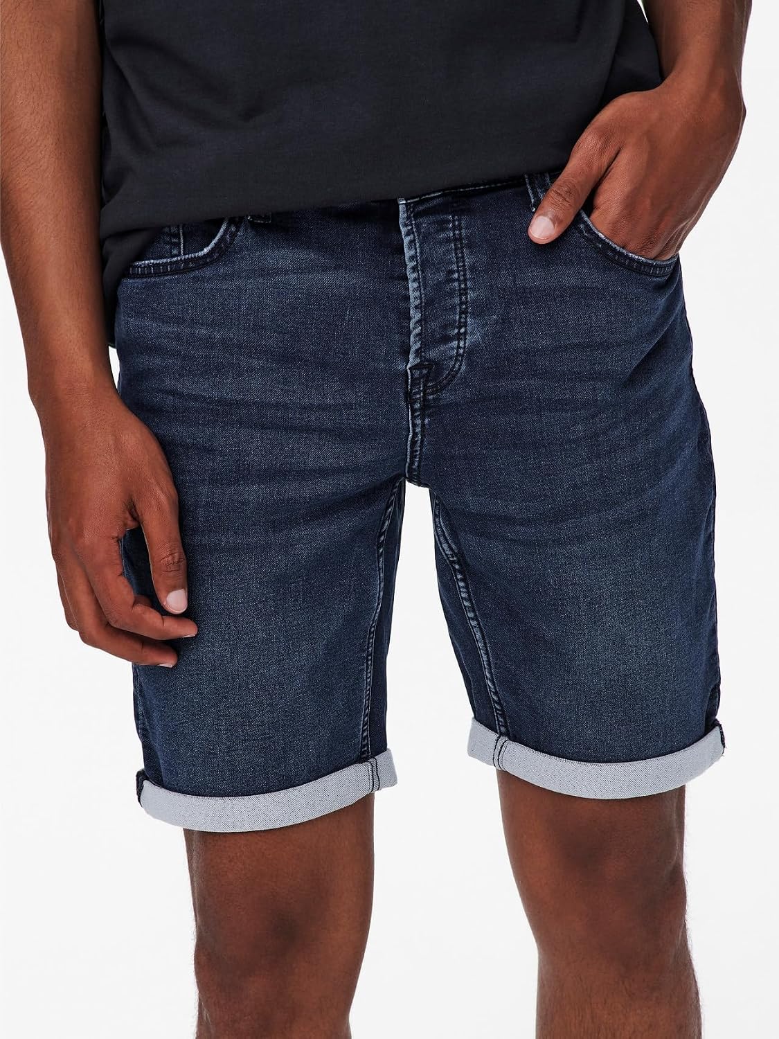 Detalle 2 de Only & Sons Onsply Reg D Blue Jog PK 8582 Dnm Noos Pantalones Cortos – Azul Denim, M Hombre