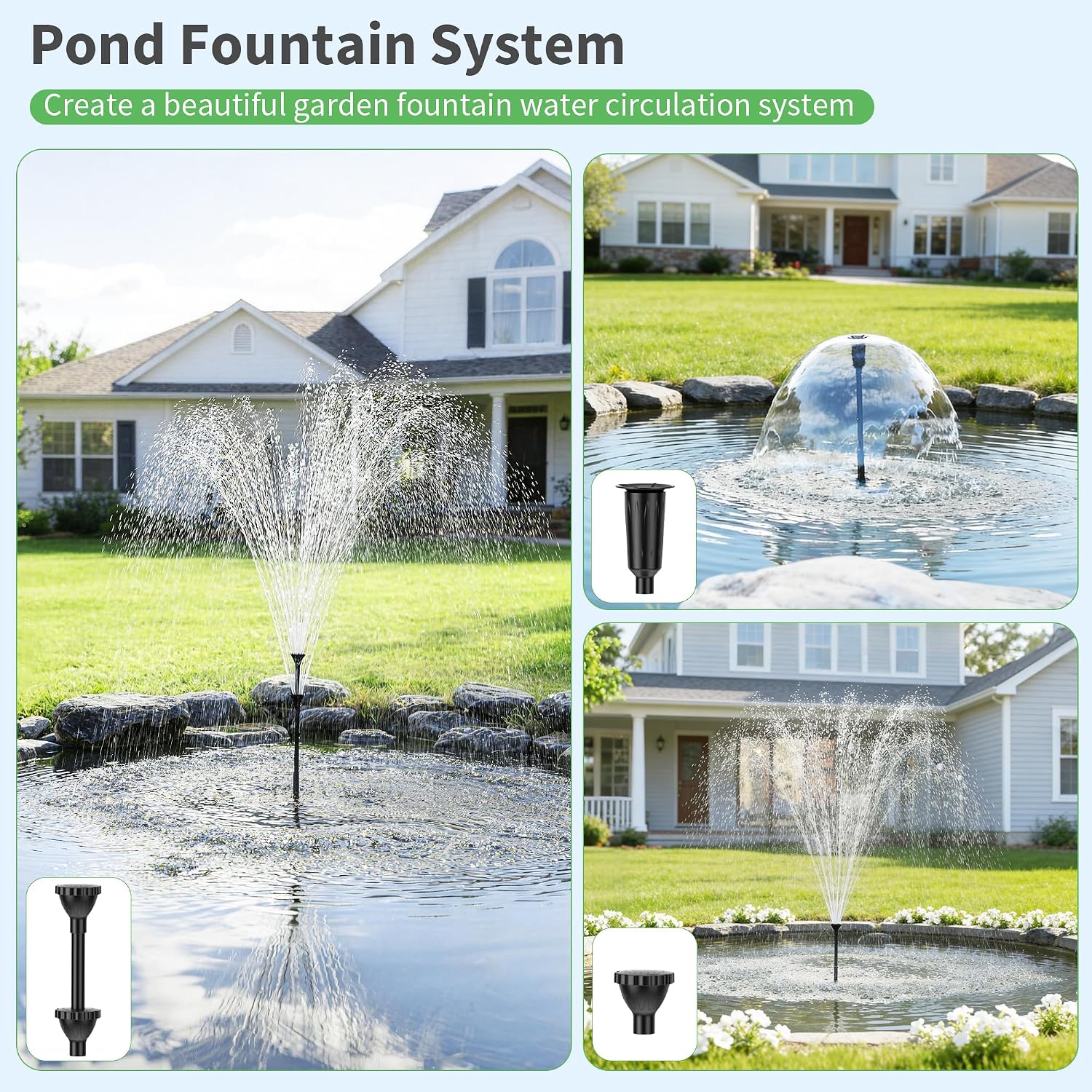 Thumbnail 3 de POPOSOAP Pond Filter Built-in 12W UV Clarifier with 4500 L/h Pump — 4-Stage Filtration for Koi Ponds and Water Gardens