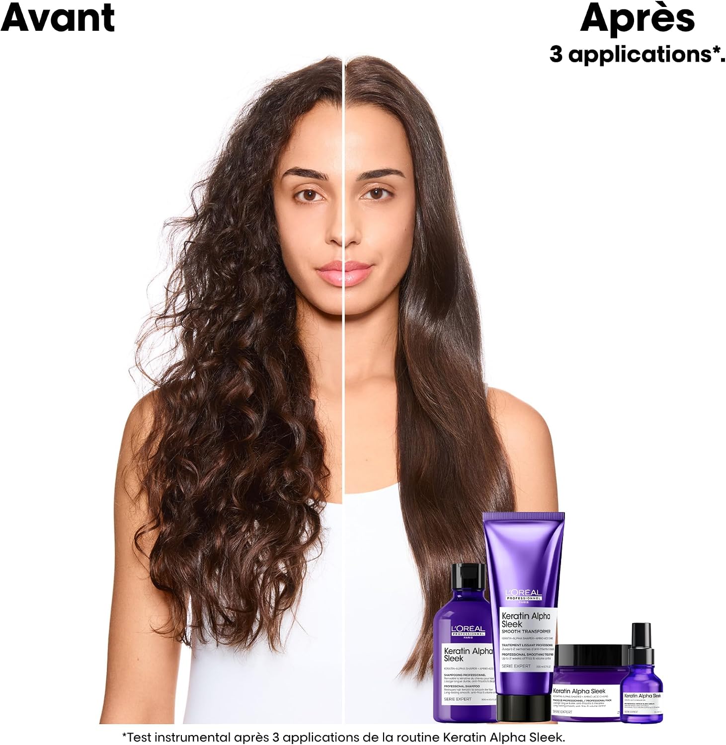 Thumbnail 2 de L'Oréal Professionnel Soin Cheveux Transformatif Lissant Keratin Alpha Sleek – 2 Semaines d'Anti-Frisottis