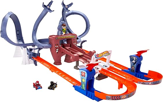 Detalle de Hot Wheels RacerVerse: Pista Telaraña de Spider-Man 🚗🕷