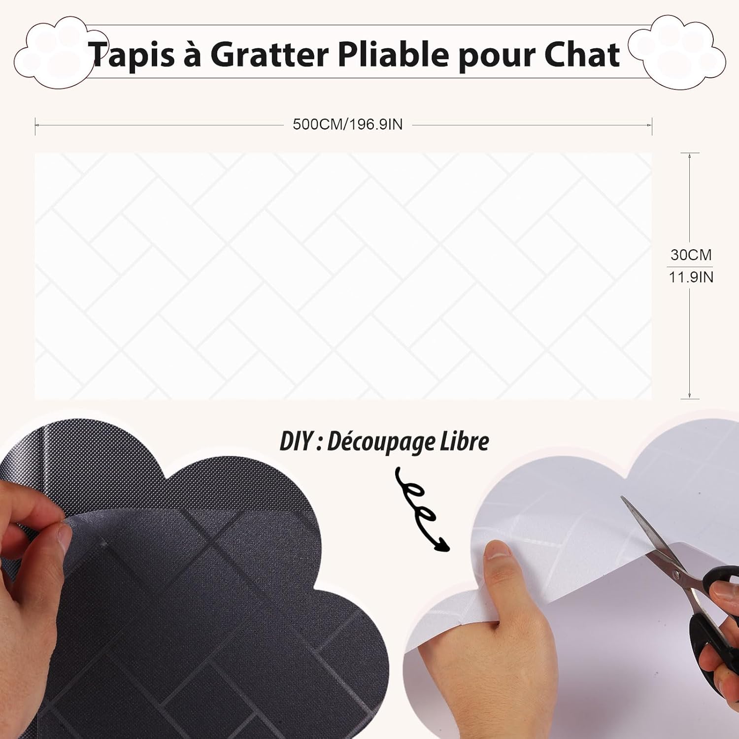 Thumbnail 2 de Protection Canapé Chat anti-griffe 30 cm x 5 m – rouleau autocollant à motifs (matière mate)