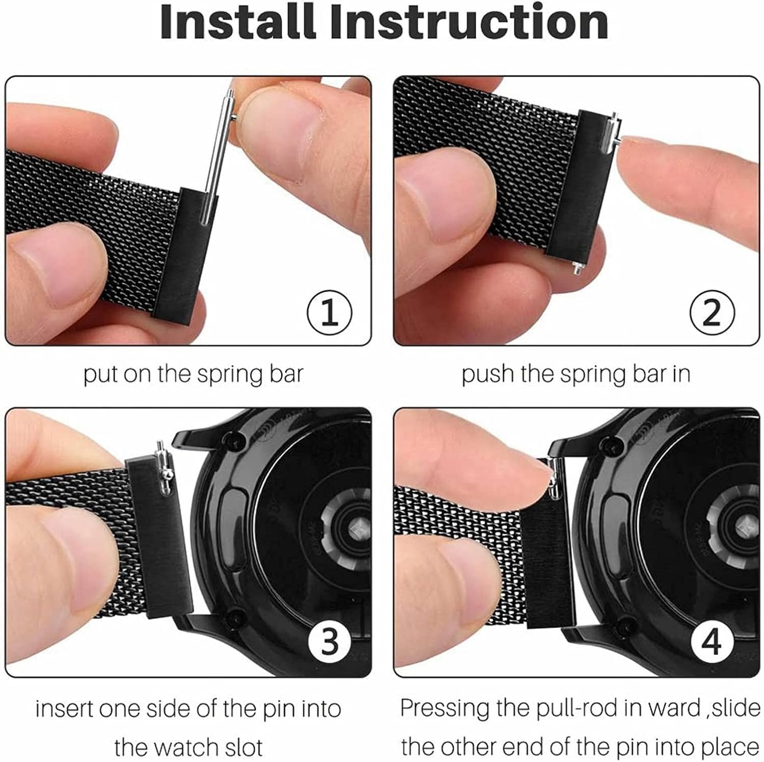 Thumbnail 5 de LYYLTX Edelstahl Mesh Uhrenarmband 20mm