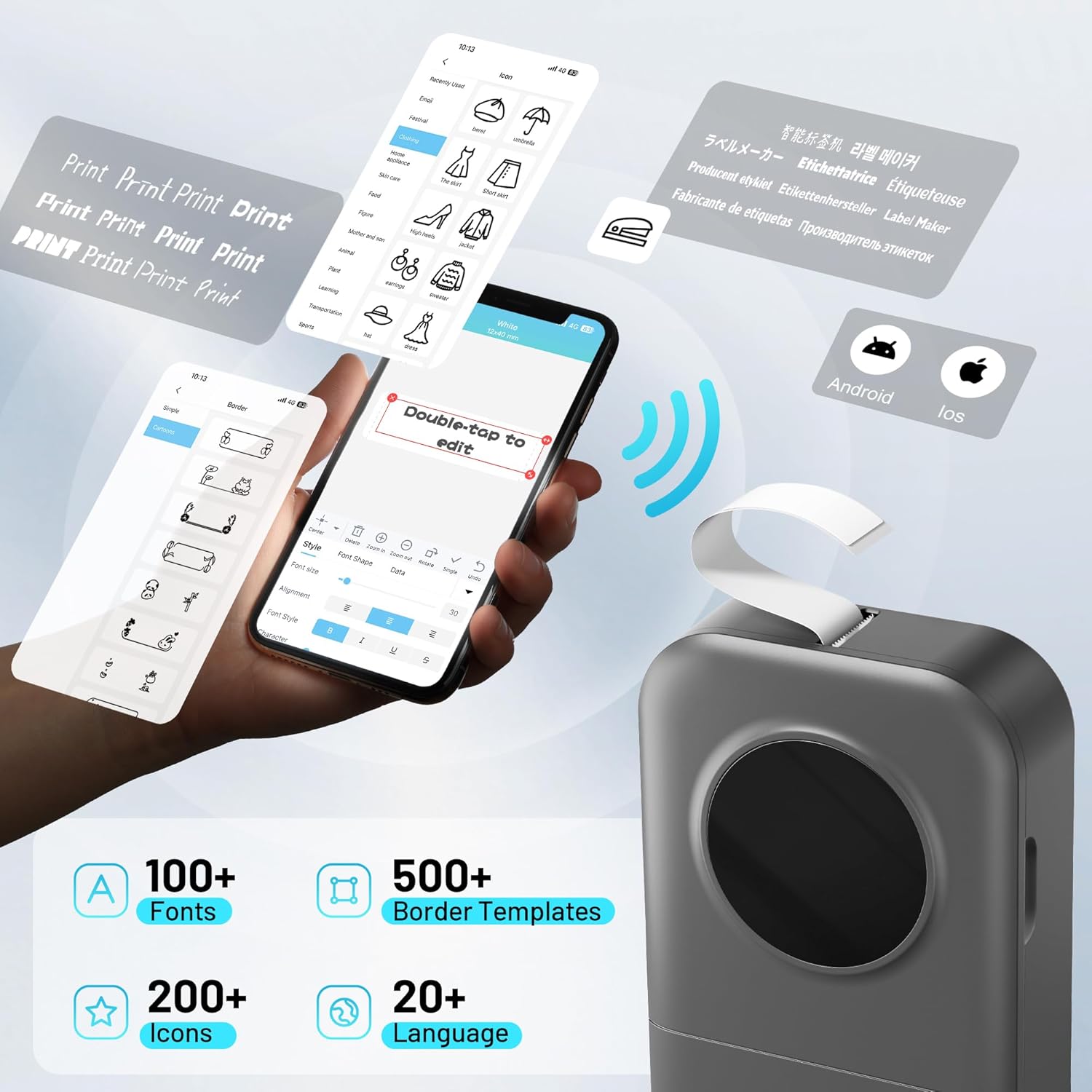 Thumbnail 2 de Phomemo D30 Bluetooth label printer D30
