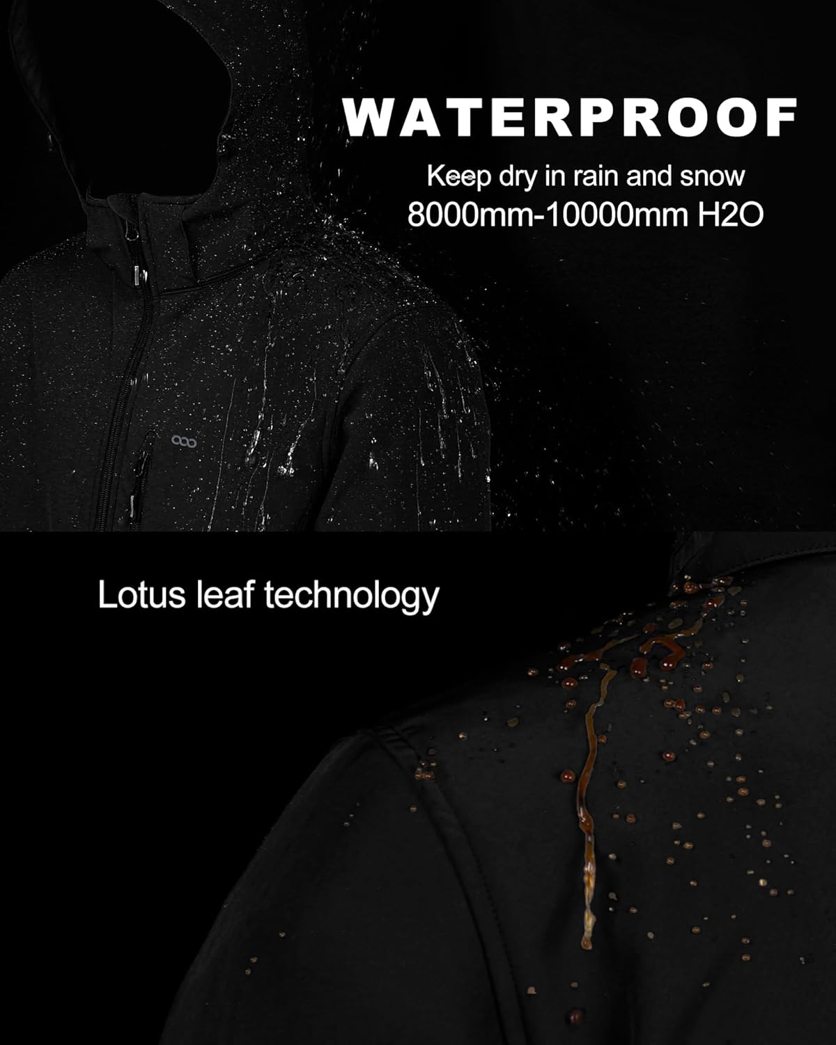 Detalle 1 de 33 000ft Softshelljacke Herren Wasserdicht Warm