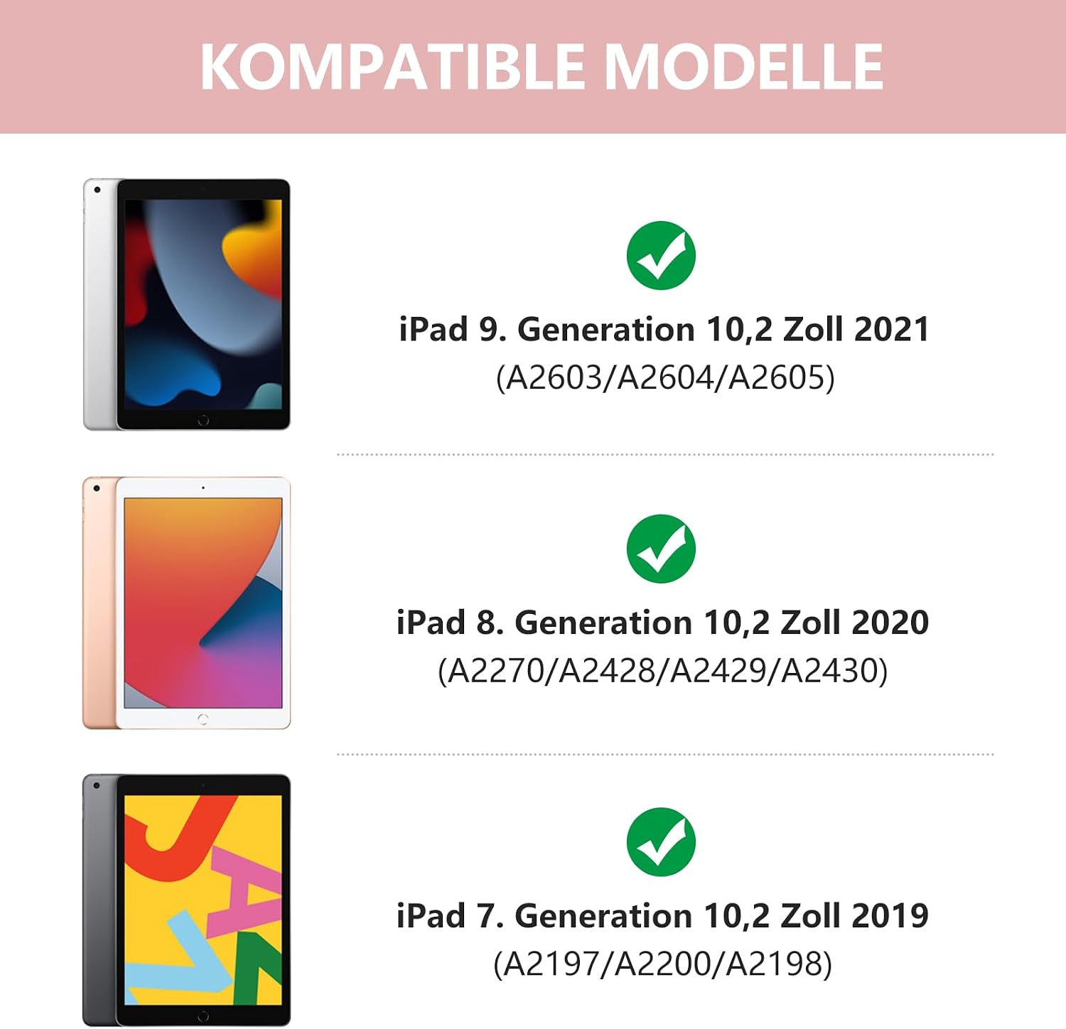 Thumbnail 1 de Tastatur Hülle für iPad 10.2 Zoll mit Bluetooth, Touchpad & 7-farbiger Hintergrundbeleuchtung