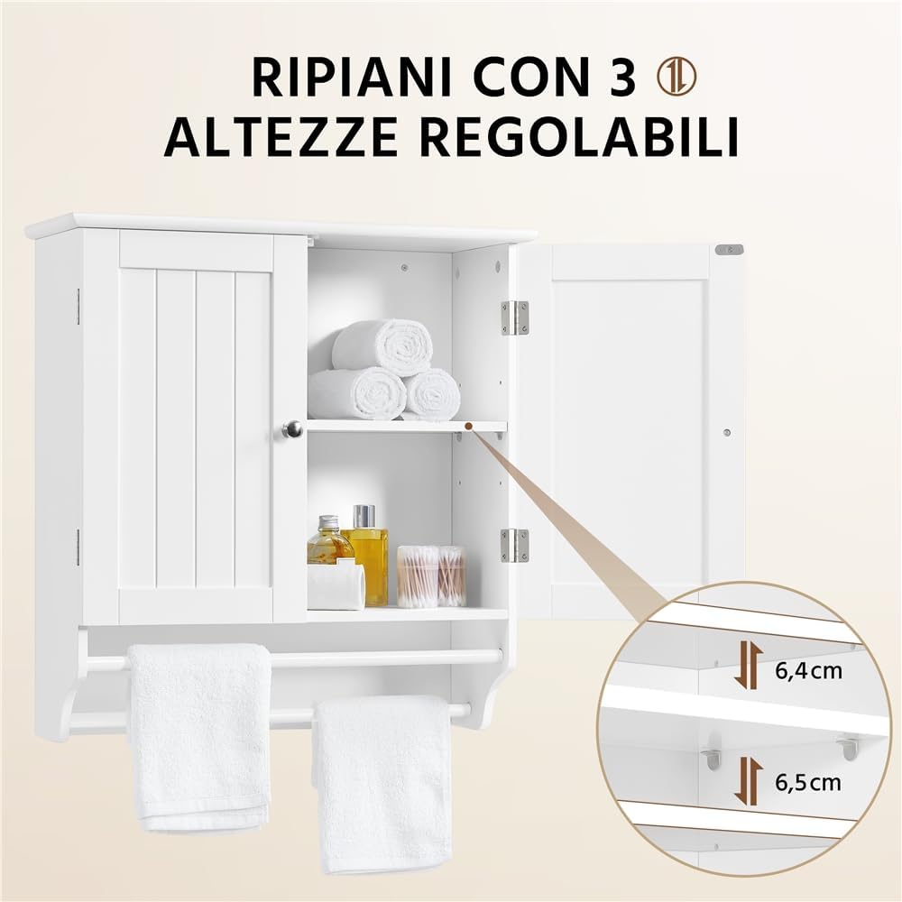 Thumbnail 4 de Yaheetech Mobile bagno 60,5 cm