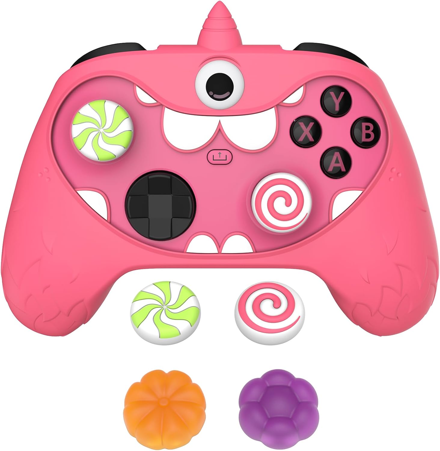 Thumbnail 6 de playvital MonoEye Monster silicone cover for Xbox Series X/S controller (red) with anti-slip grip