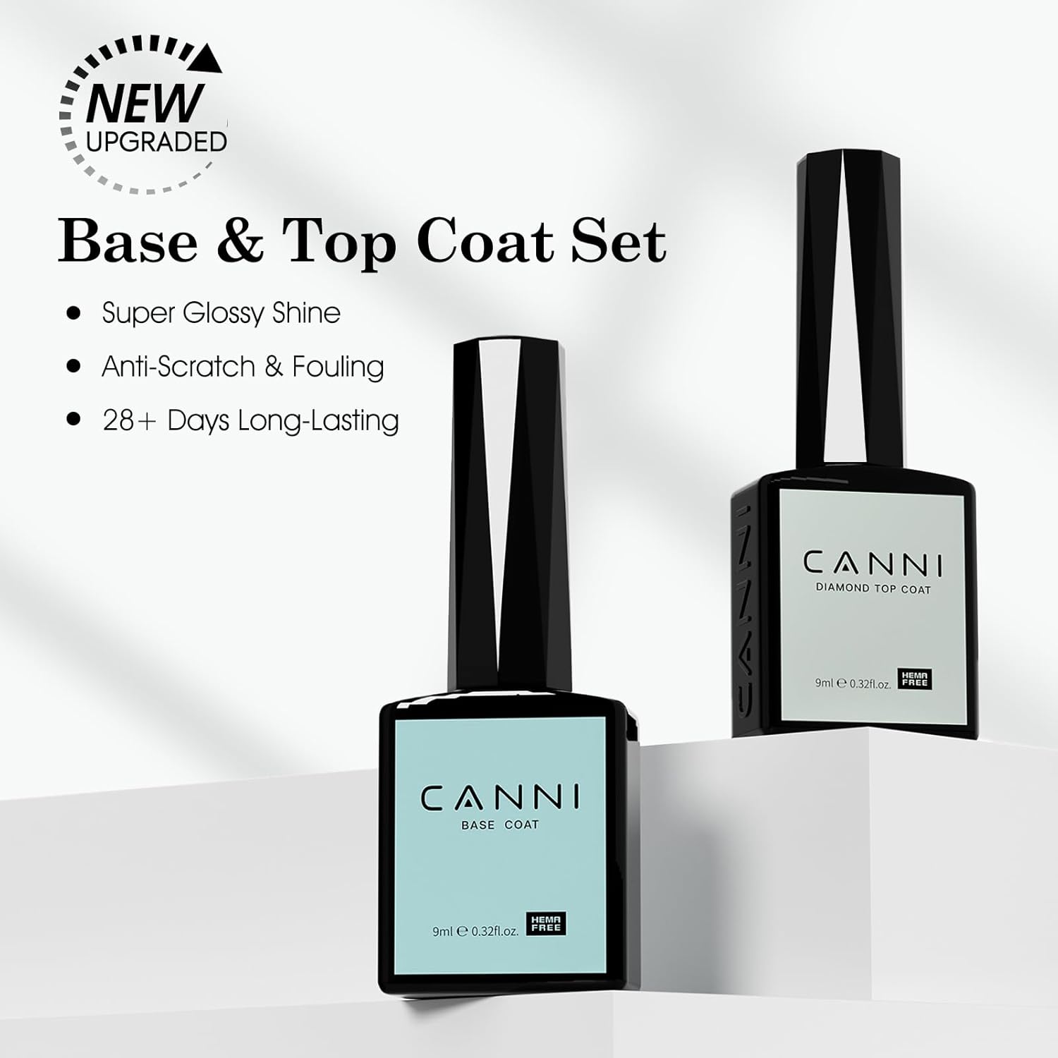 Detalle 2 de CANNI 2 Pcs No Wipe Gel Top & Base Coat set 💅