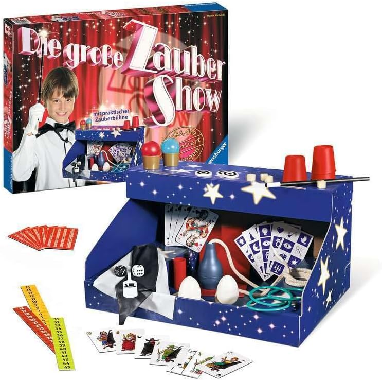 Detalle de Ravensburger 21940 Die große Zaubershow – Zauberkasten für Kinder ab 8 Jahren