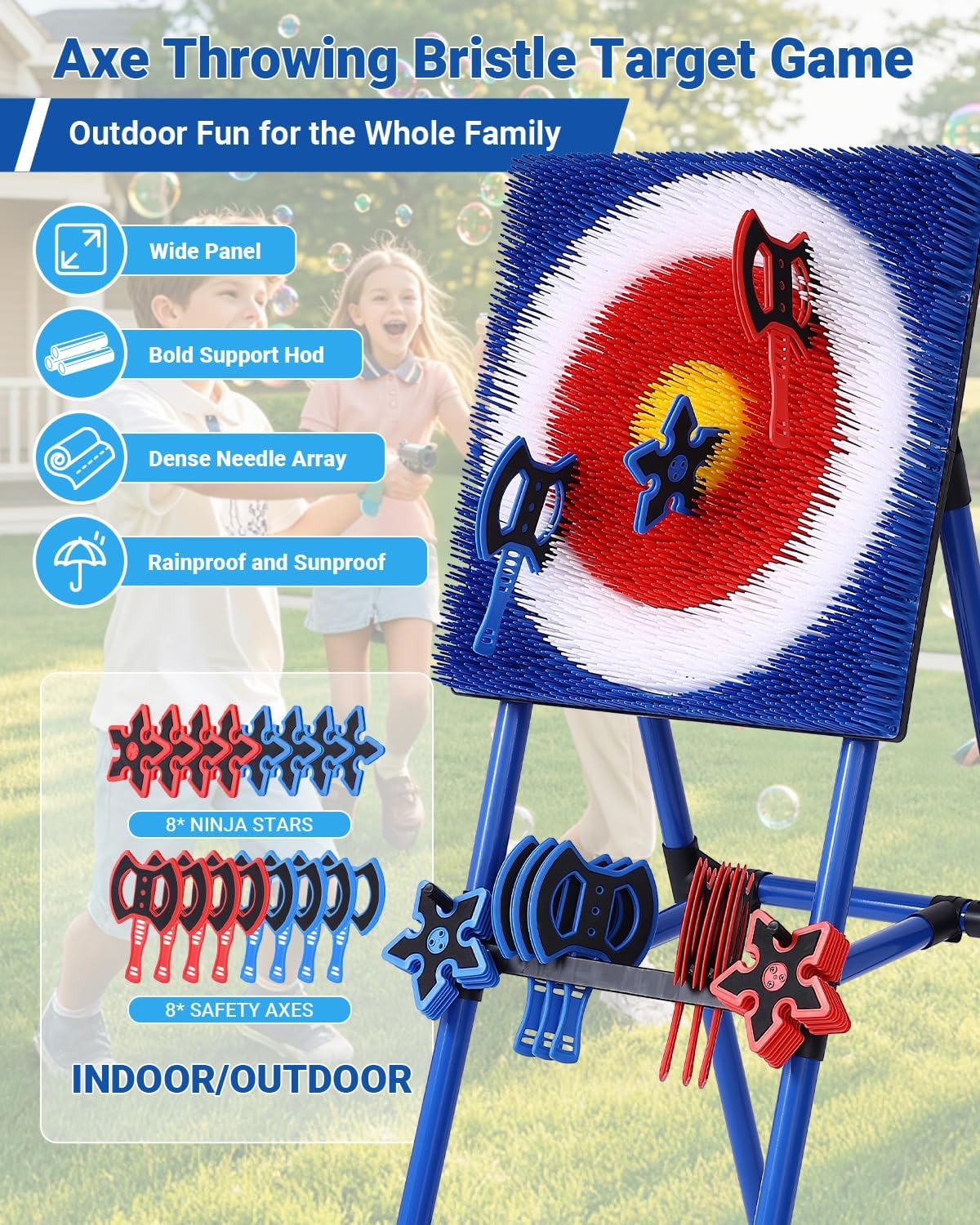 Thumbnail 1 de Axe Throwing Game for Backyard - 8 Throwing Axes Set