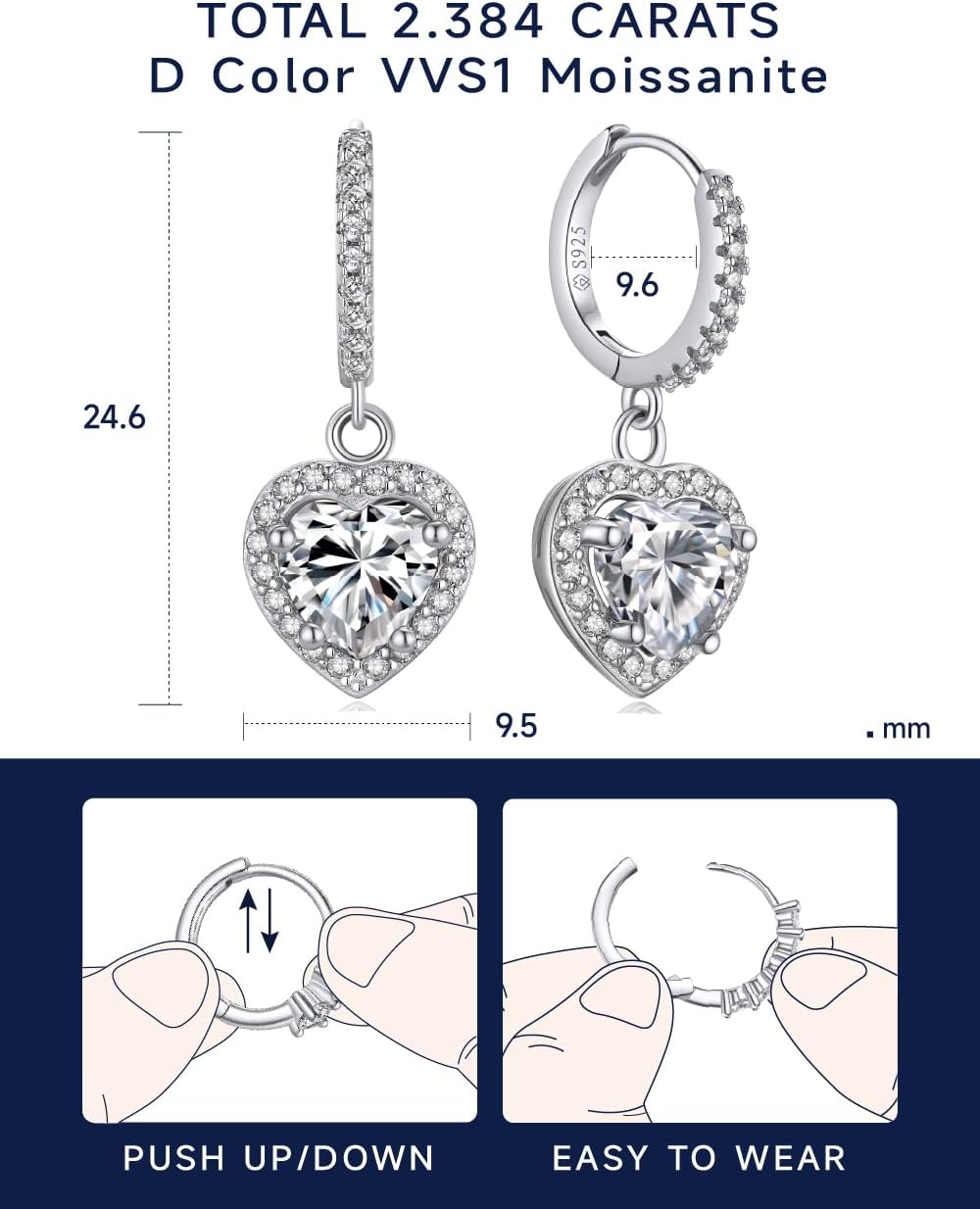 Thumbnail 5 de MomentWish Orecchini Moissanite 0,6 ct 💍