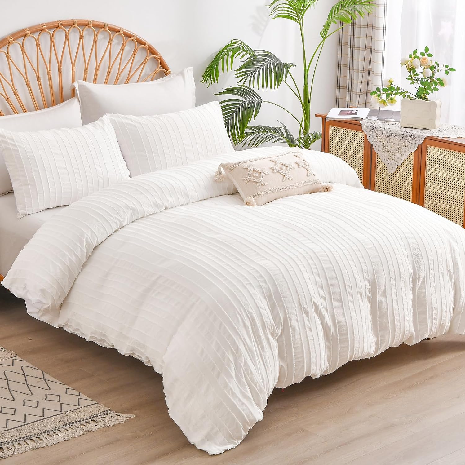 Thumbnail 1 de DJY White Bedding Set Double Size