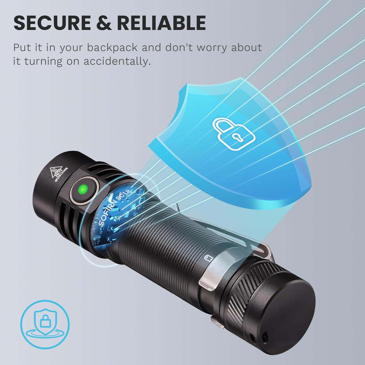 Thumbnail 5 de Sofirn SC18 torcia LED ricaricabile IP68 da campeggio ed emergenza, fino a 1800 lm, USB-C