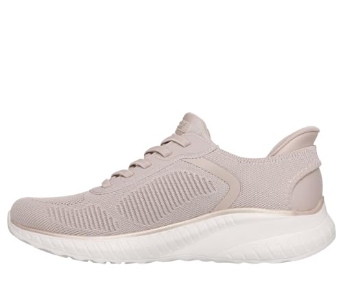Detalle de Skechers Damen Bobs Squad Chaos Current Muse Slip-In Schuhe – Natural/Gold Textile, Größe 39 EU