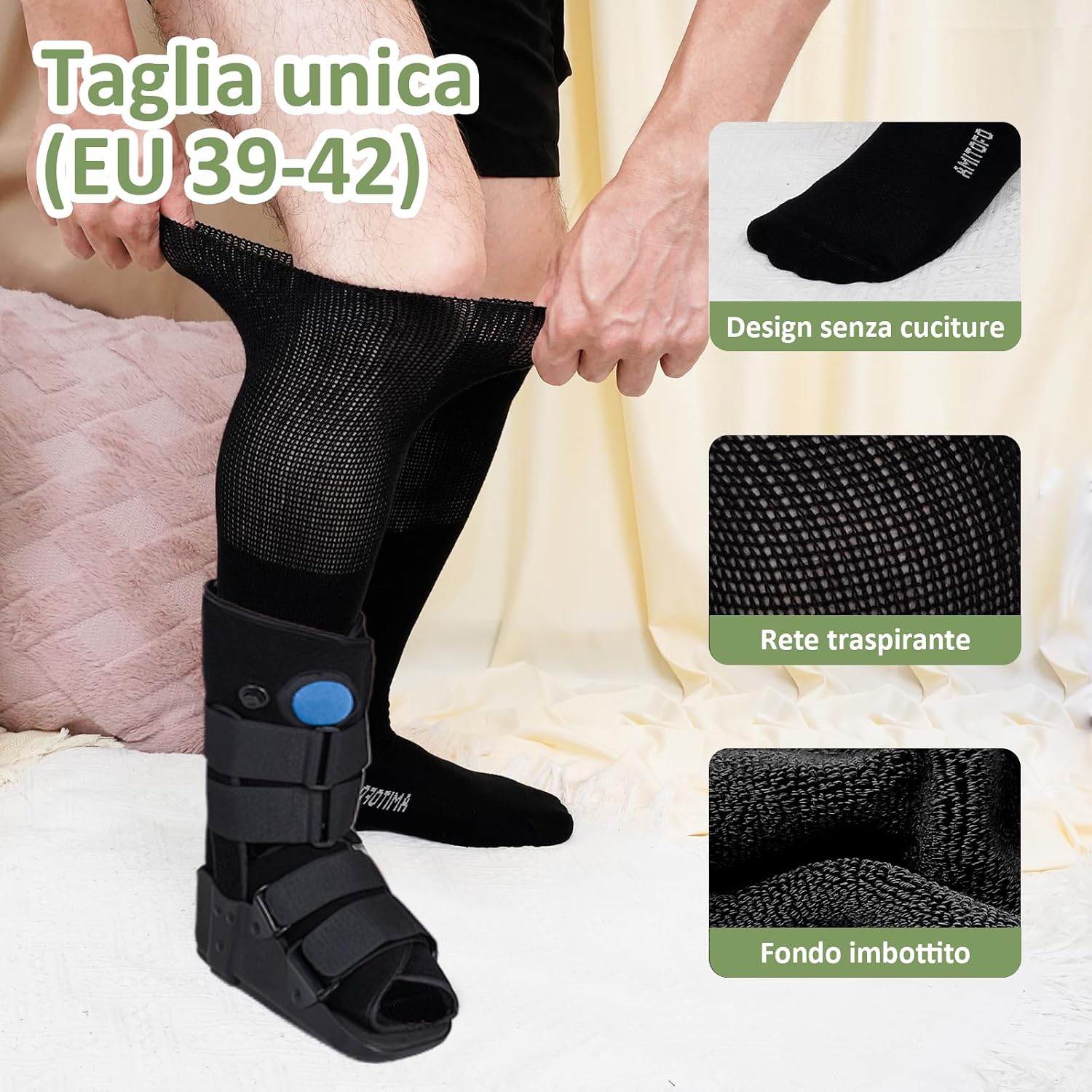 Thumbnail 3 de ZAKASA Calzini diabetici bambù al ginocchio