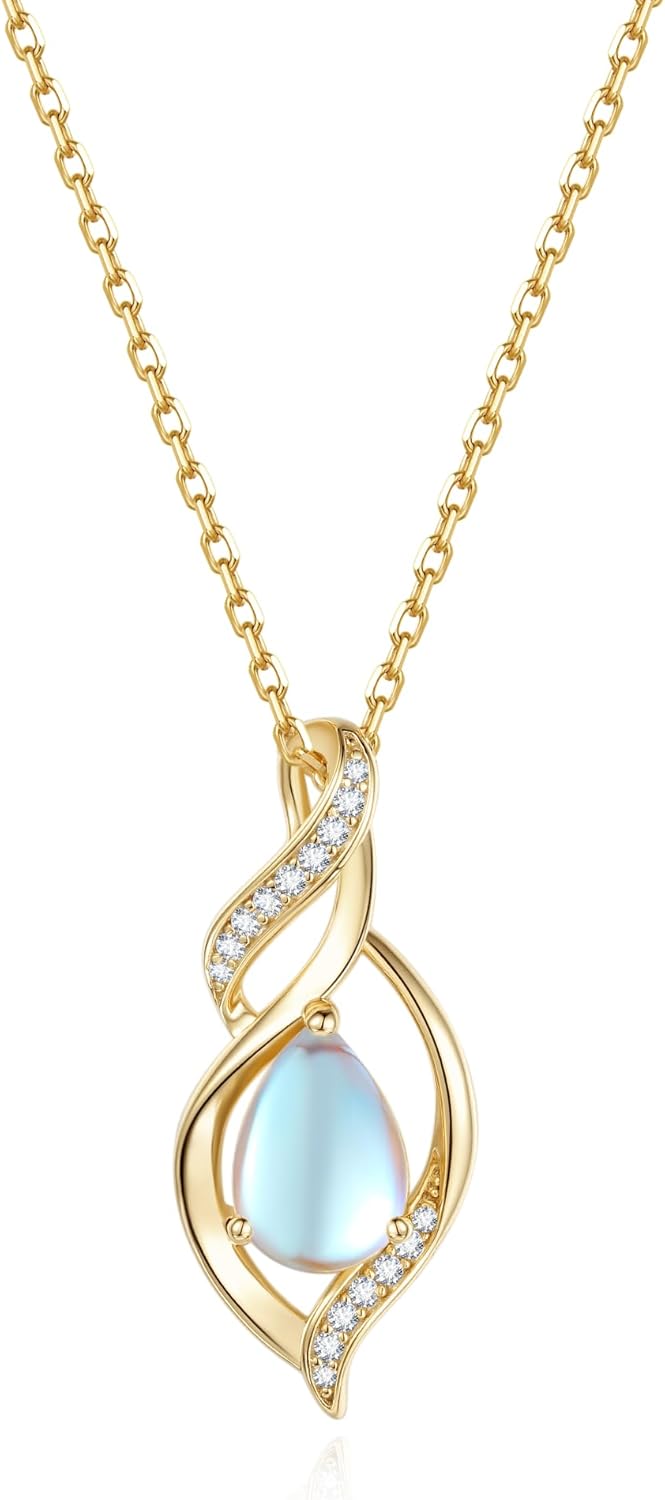 Thumbnail 6 de FANCIME Doppel Twist Unendlichkeit Birthstone Halskette aus 925 Sterling Silber – Veredelt, 40+5 cm