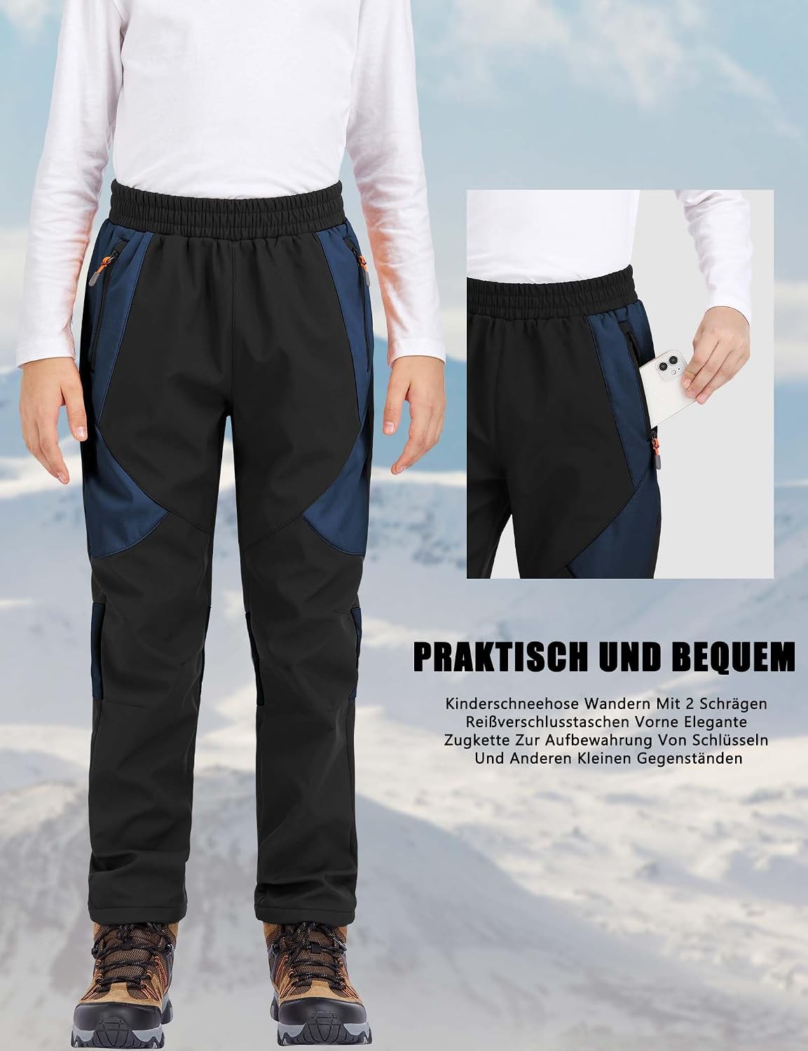 Detalle de HFDWYJ Softshellhose Kinder wasserdicht