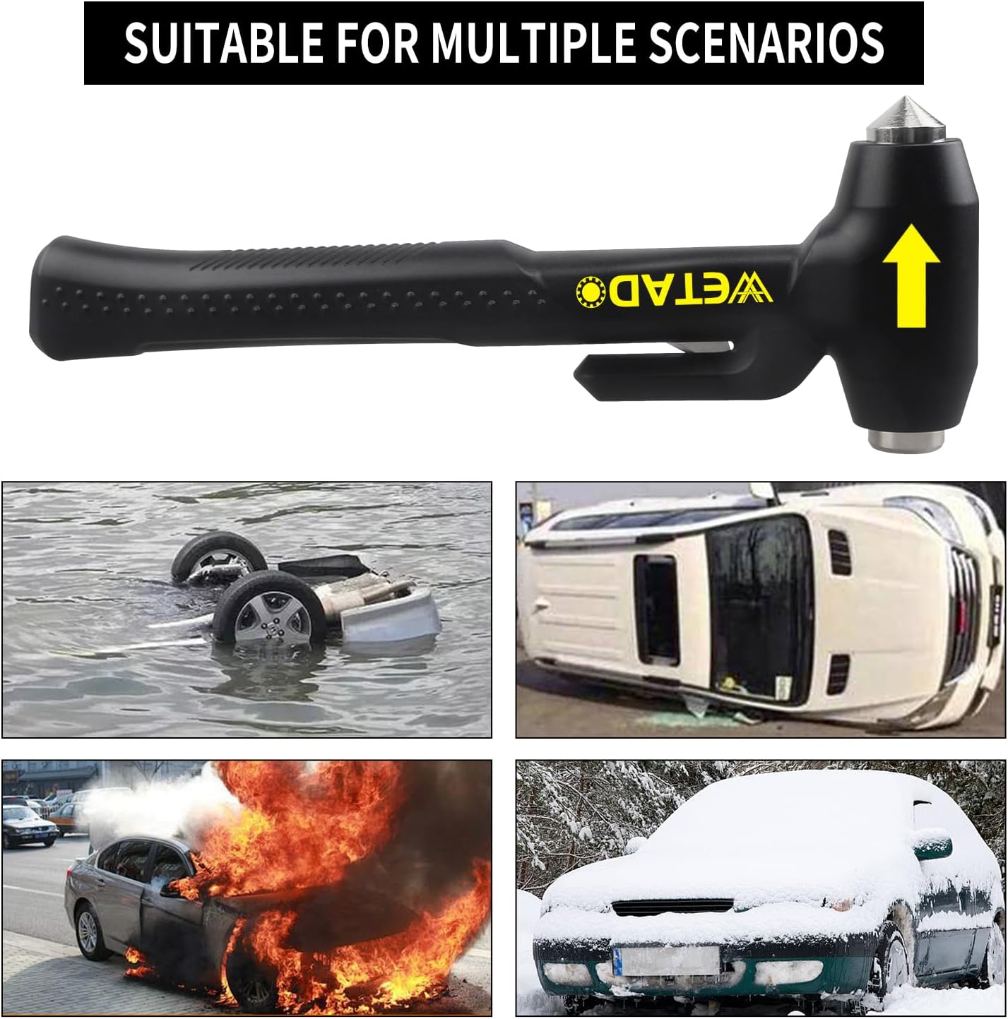 Detalle 2 de Wetado Car Safety Hammer Set, 2-in-1
