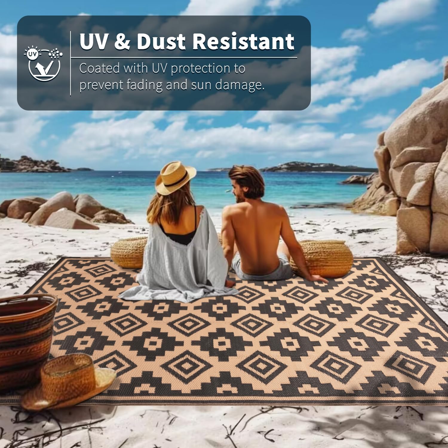 Detalle de Shilucheng Outdoor Rug 8x10 ft