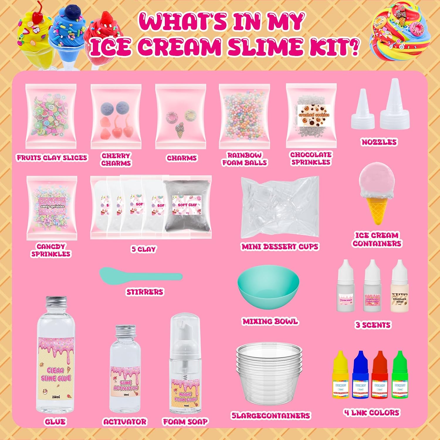 Thumbnail 4 de Funewest Slime Kit Mini Fluffy Butter Slime — 30+ pieces