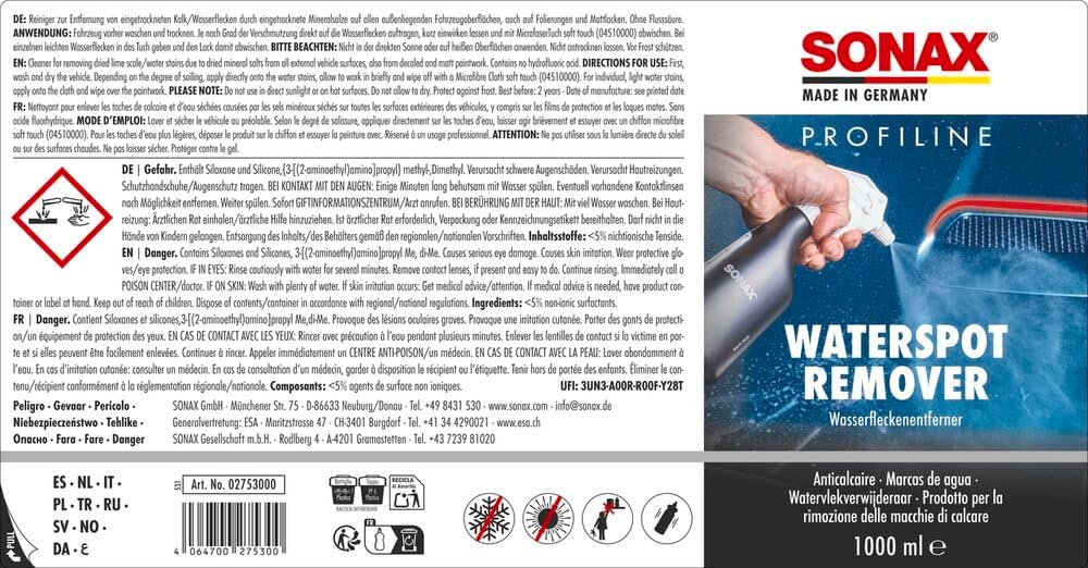 Thumbnail 1 de SONAX PROFILINE WaterspotRemover (1 Liter) – Lack- und Folien-schonend gegen Kalk- und Wasserflecken