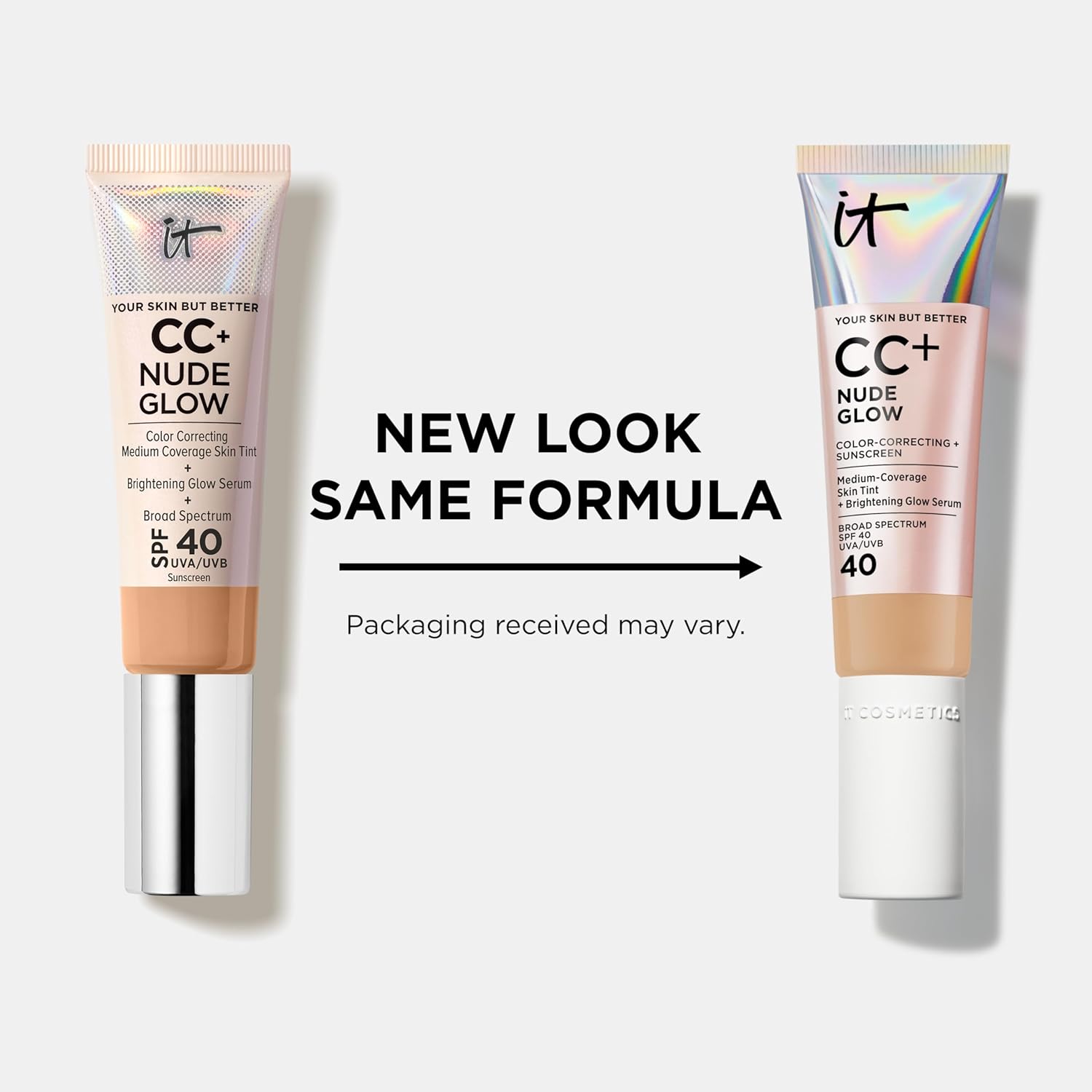 Detalle 2 de IT Cosmetics 3605972659927 CC+ Nude Glow Foundation, SPF 40, Medium Coverage