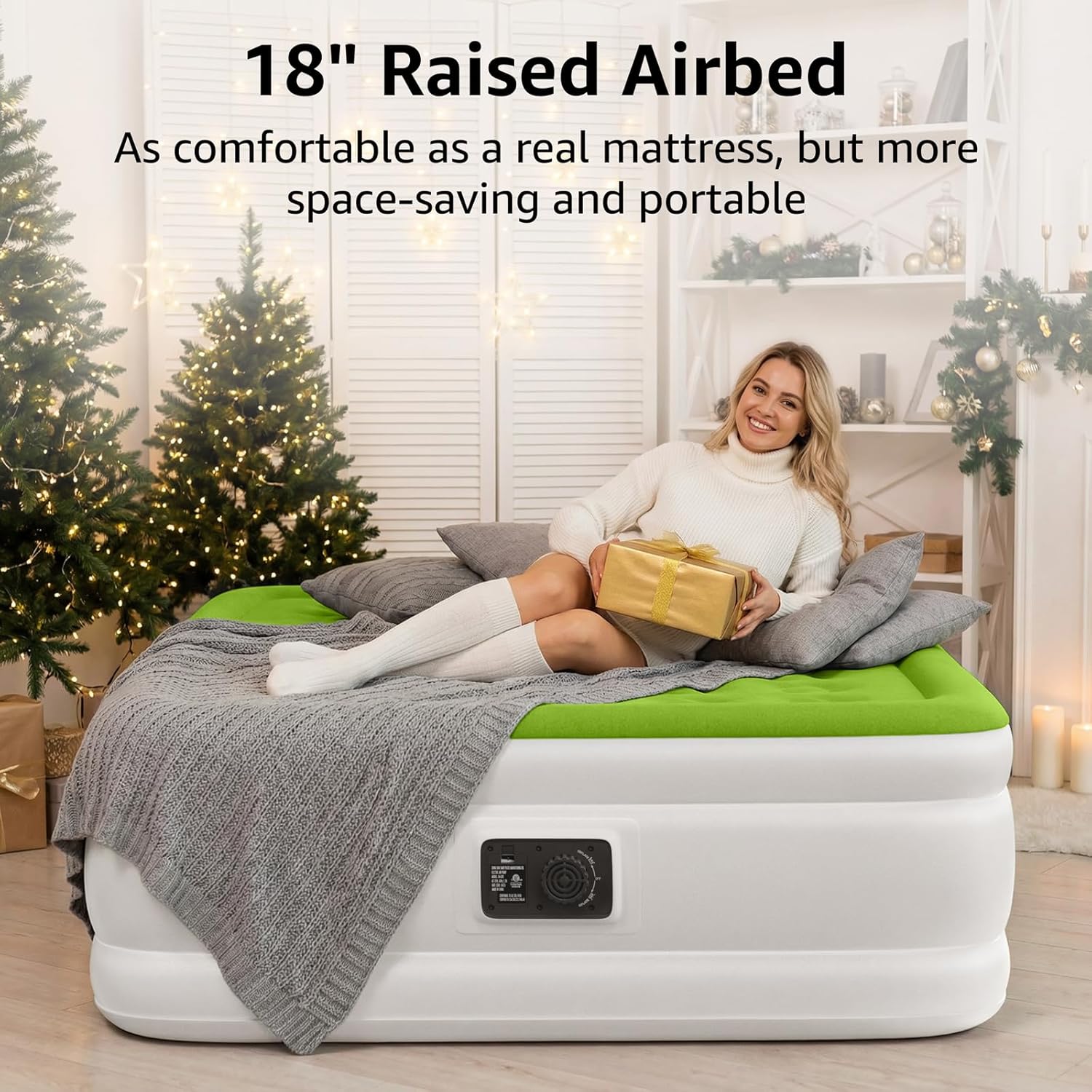 Detalle 2 de YENING Full Size Air Mattress 18 Inch