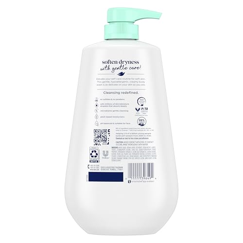 Detalle 2 de Dove Sensitive Skin Body Wash with Pump, 24Hr Hydration (30.6 oz)