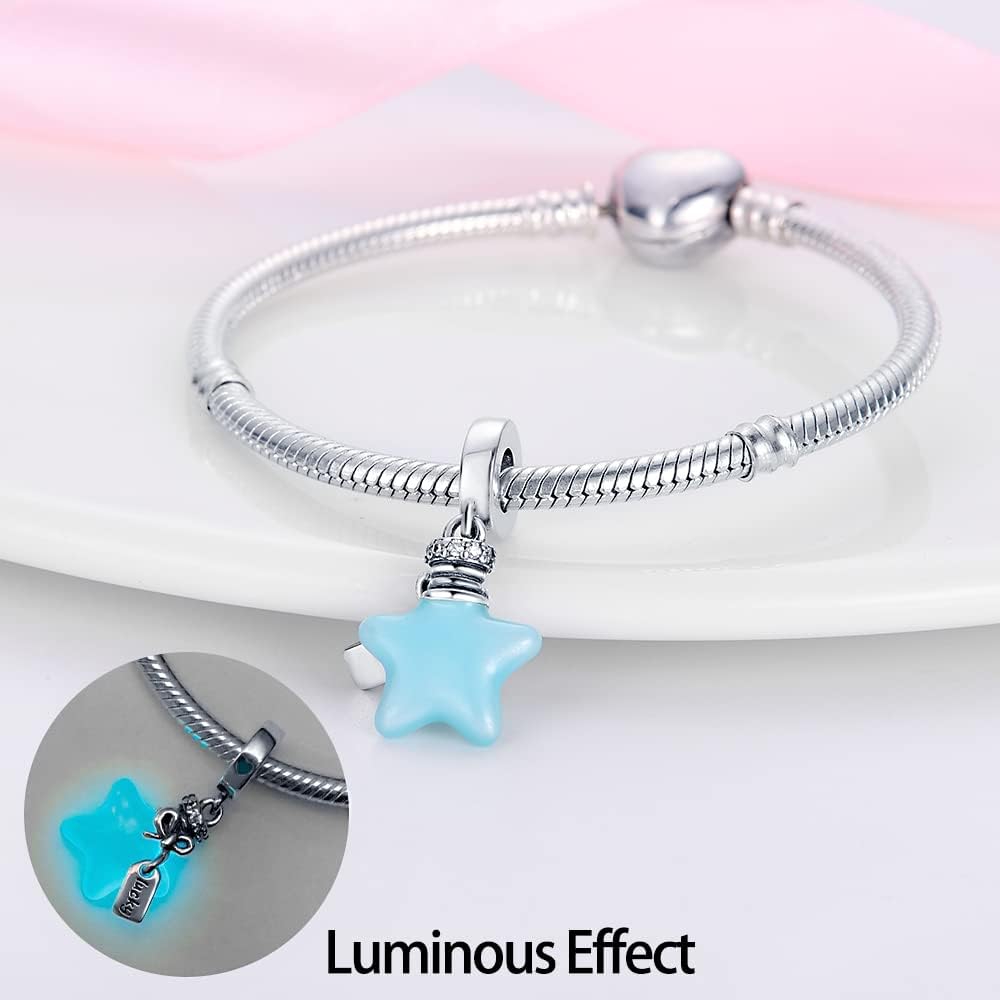 Detalle 2 de TINSLO Charm Anhänger Damen 925 Sterling Silber – kompatibel mit Pandora- & europäischen Armbändern