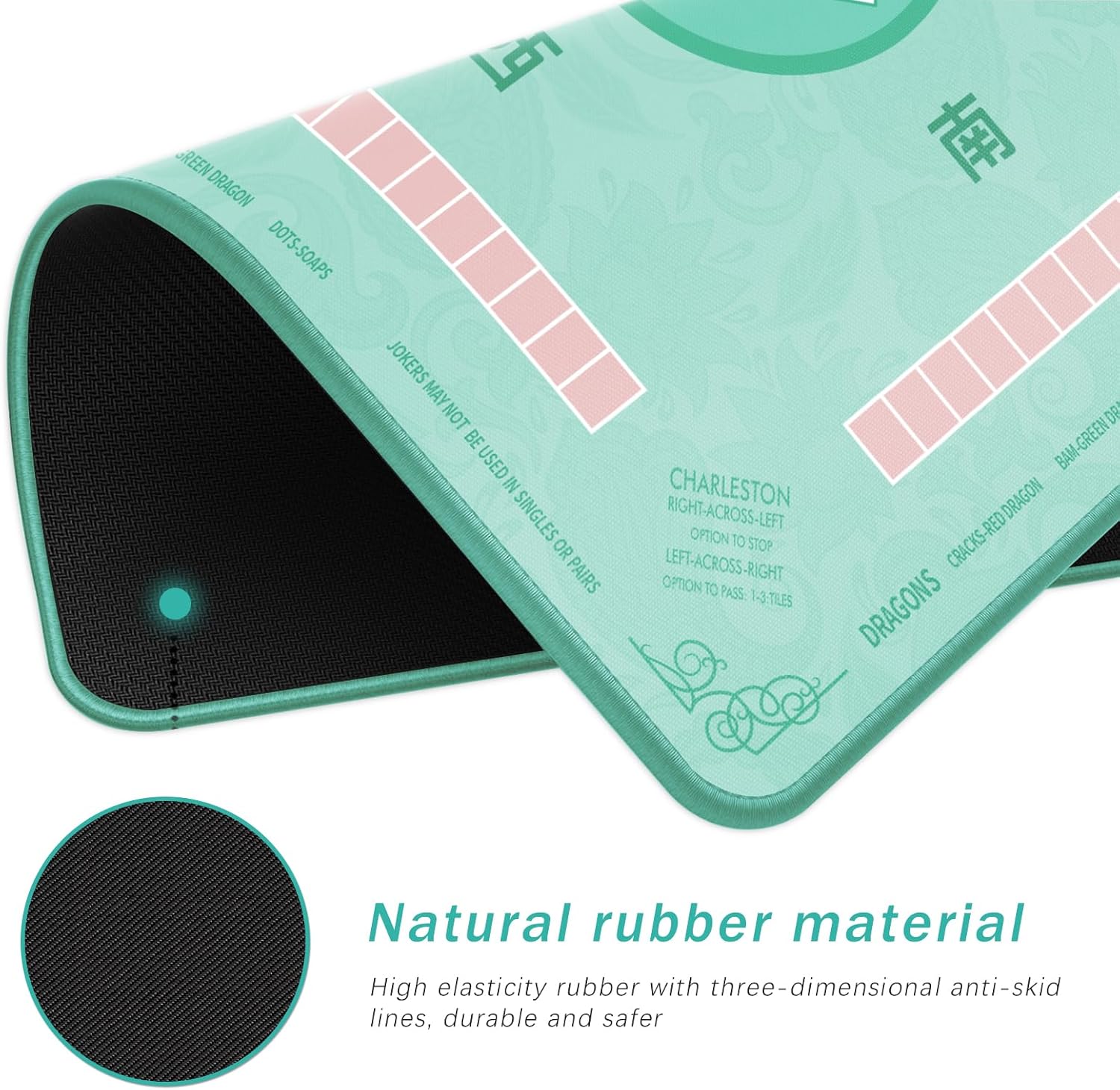 Detalle 2 de 2F22E Mahjong Mat 32.4x32.4 Non-Slip