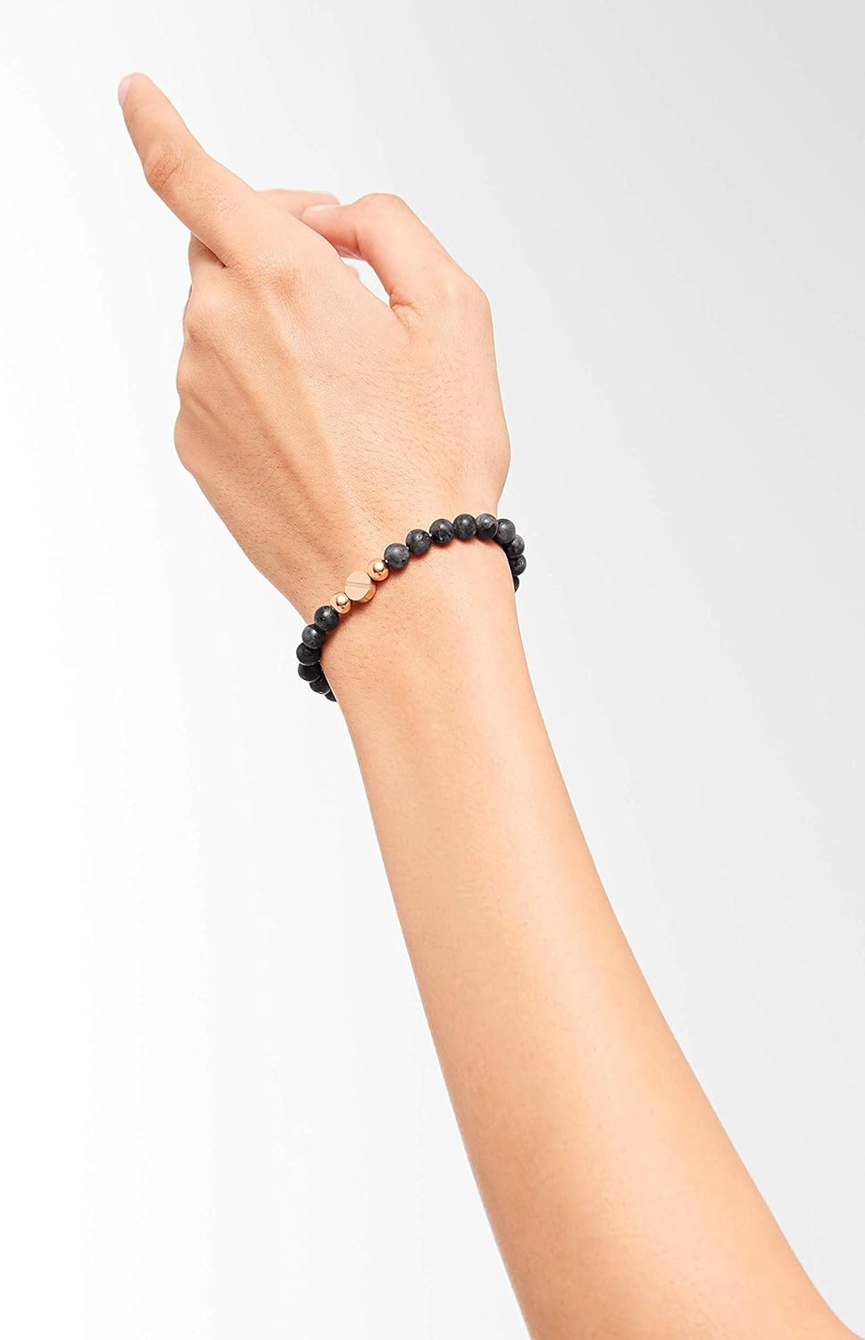 Thumbnail 3 de LIEBESKIND BERLIN Damen Beads Armband mit grauen Quarzperlen (elastisch, handgefertigt)