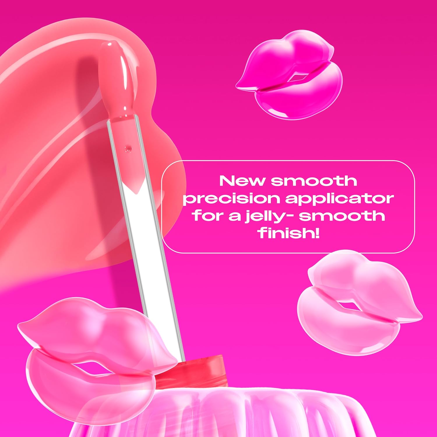 Thumbnail 3 de NYX Professional Makeup Jelly Job – Lucidalabbra ultra brillante con applicatore a spatola e formula vegana, 8 ml (Jelly Blushin)