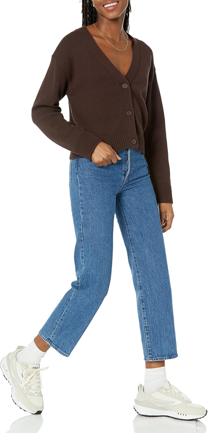 Detalle 2 de Amazon Essentials Kurzer Cardigan V‑Ausschnitt