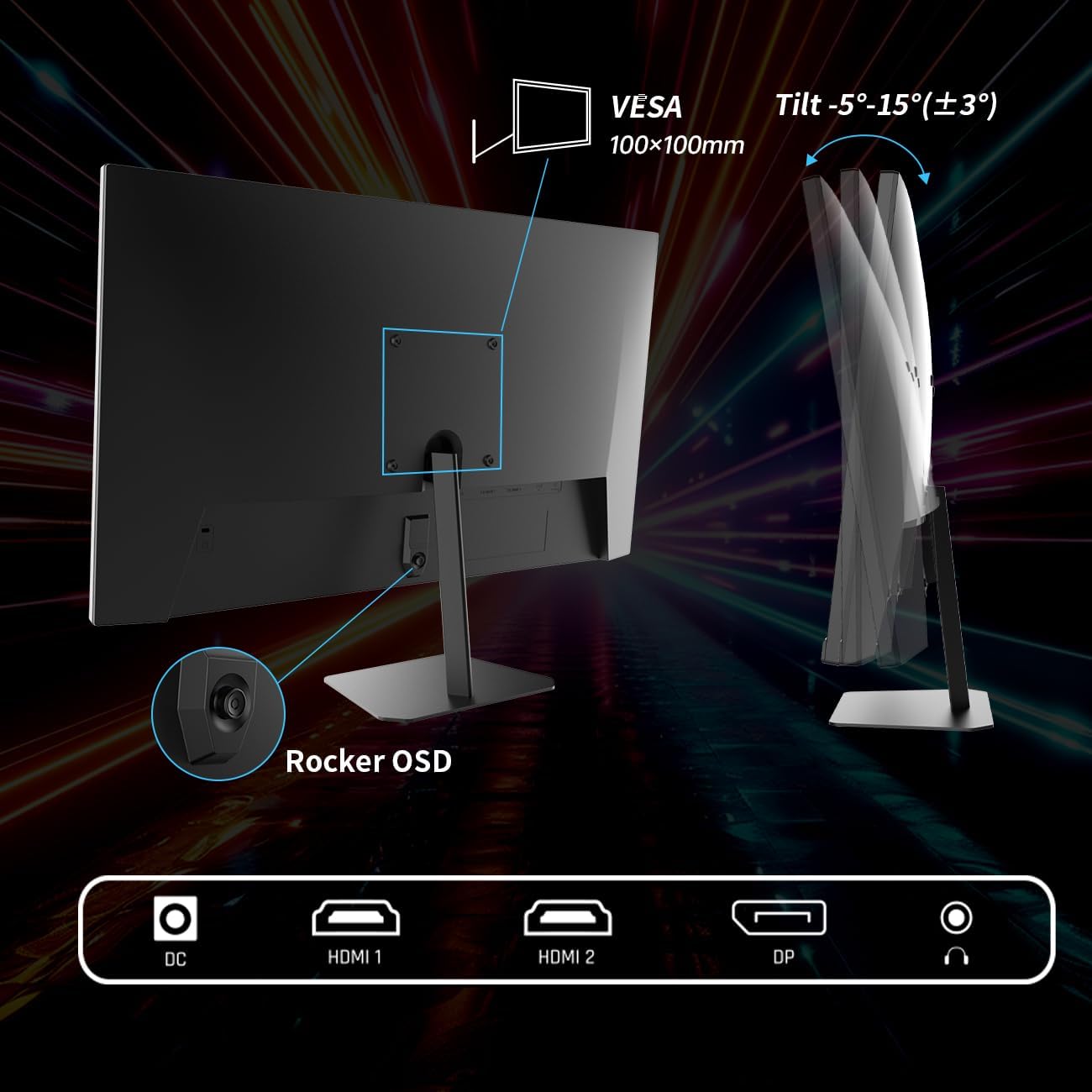 Detalle de KTC 24.5'' Gaming Monitor: Fast IPS, 180Hz, HDR10 & 128% sRGB