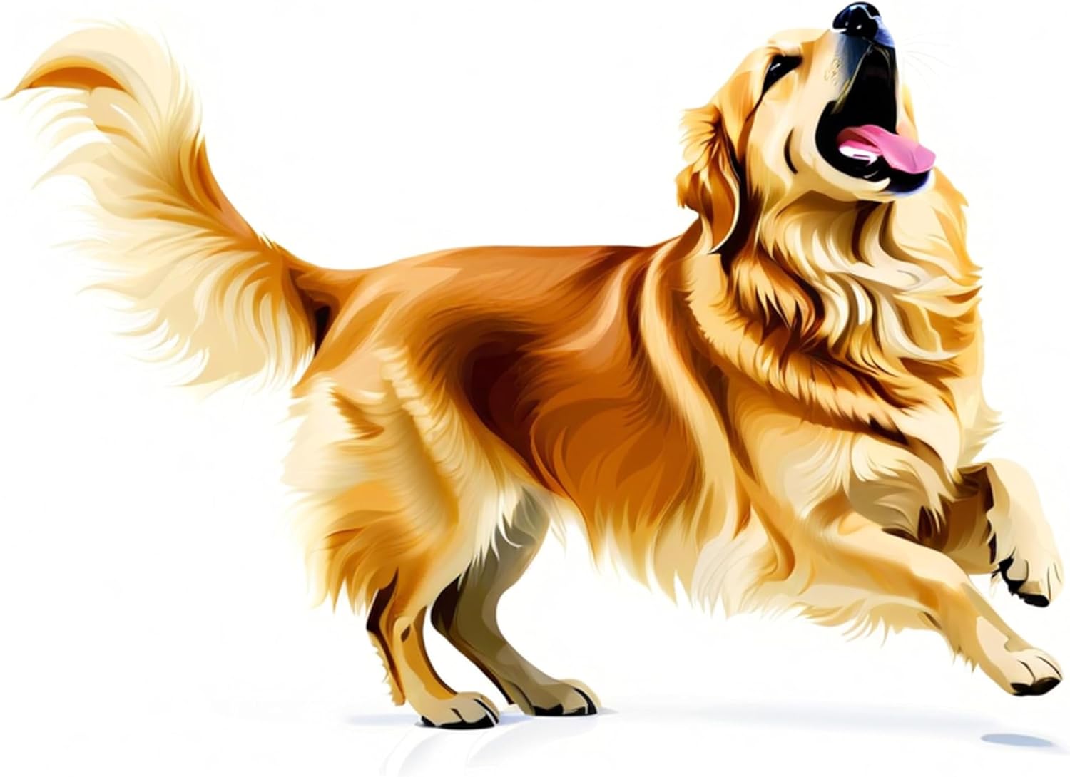 Thumbnail 4 de TIZIKJ Golden Retriever Auto-Aufkleber 25 cm