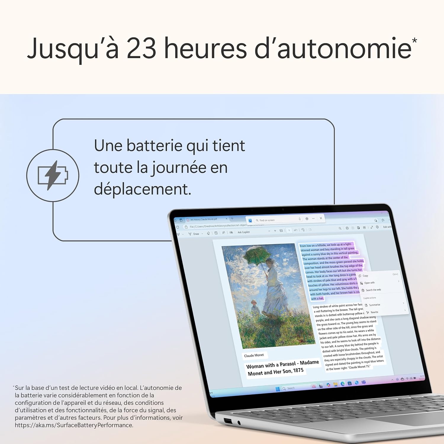 Detalle 1 de Microsoft Surface Laptop Copilot+ PC 13'' — 16 Go RAM 512 Go