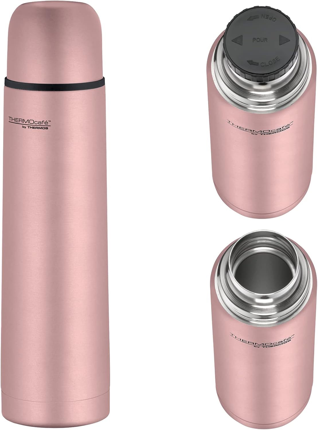Thumbnail 1 de THERMOcafé by THERMOS TC BEVERAGE BOTTLE roségold matt – Thermosflasche mit Becher, 0,70 l