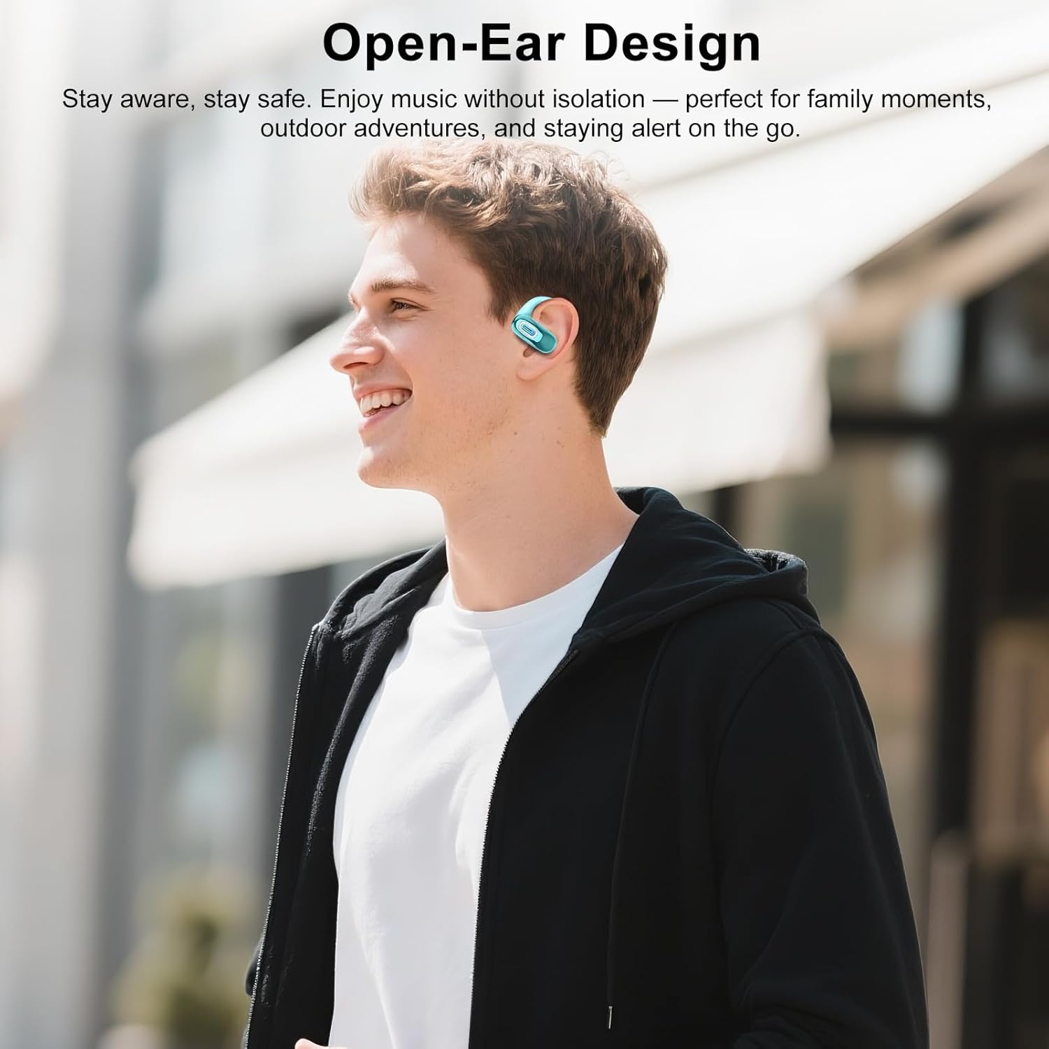 Thumbnail 6 de Qecnato Open Ear Headphones: Wireless Earbuds with Open-Ear Fit for Active Lifestyles