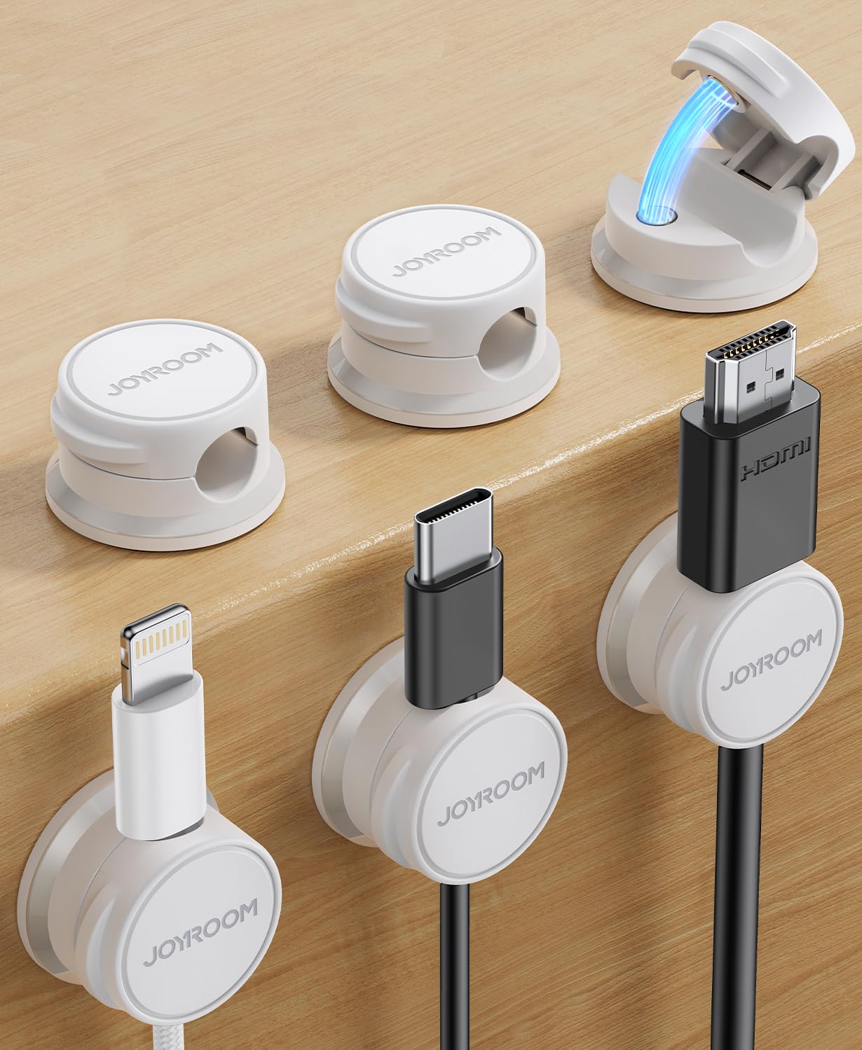 JOYROOM 6 PCS Organizador de cables 7,5 mm