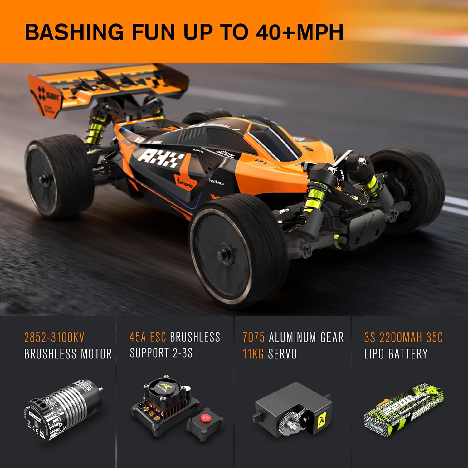 Thumbnail 1 de CROBOLL RLAARLO 1:10 Brushless RC Car for Adults — 4x4 Off‑Road RTR