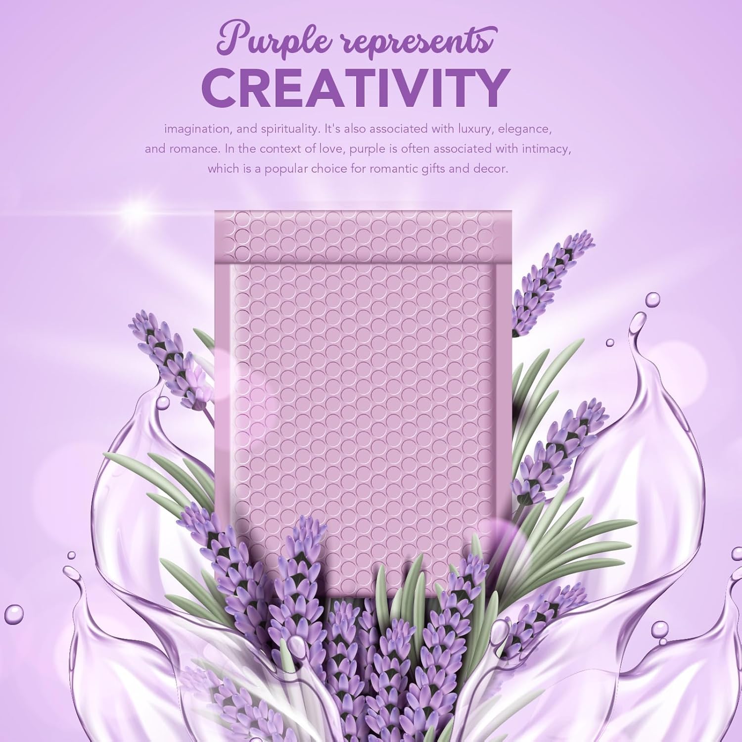 Detalle de Switory 25pcs Padded Envelopes 6x10 Purple Bubble Mailers – Waterproof, Self-Seal, Lavender