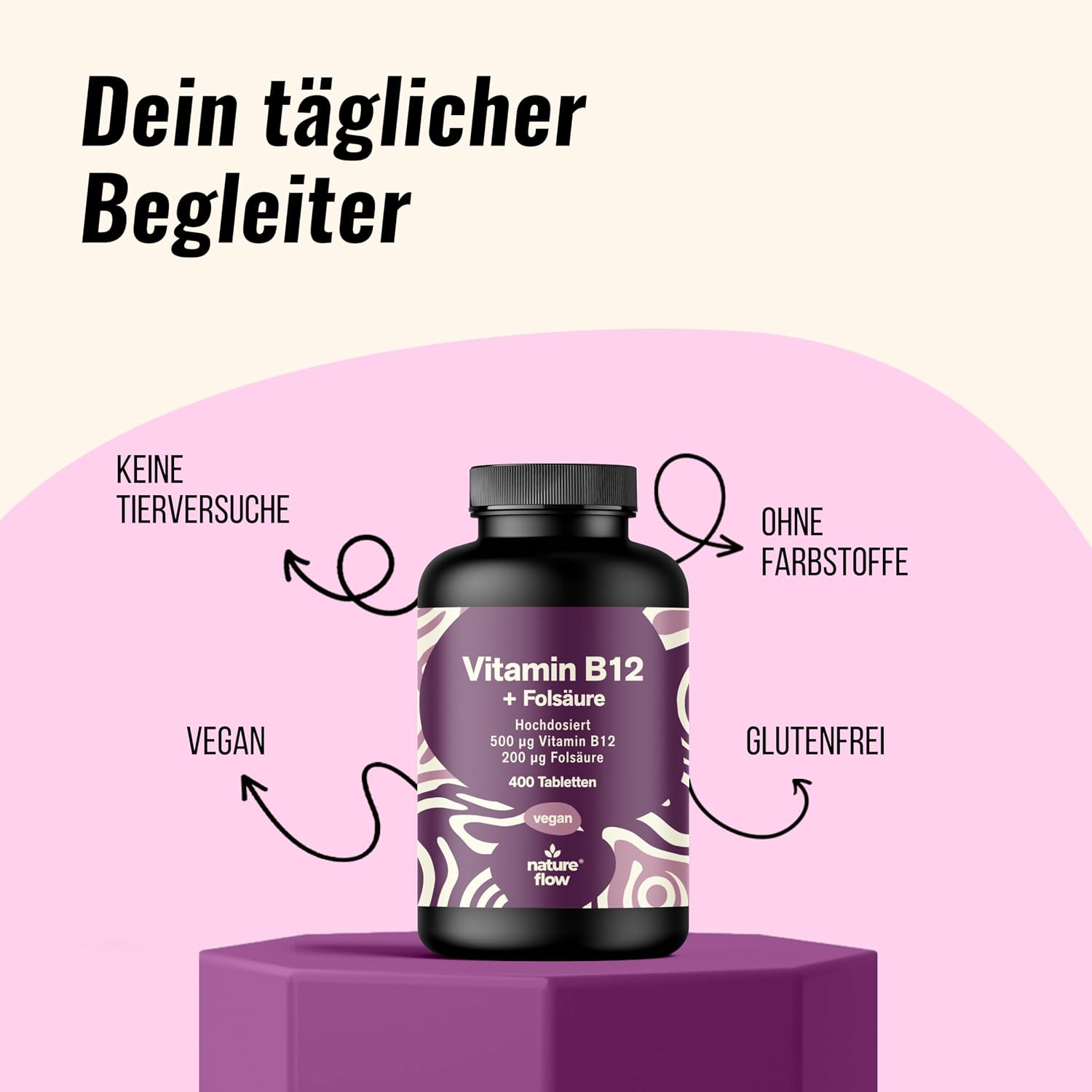 Detalle 2 de Vitamin B12 hochdosiert 500µg Tabletten 400 Stk