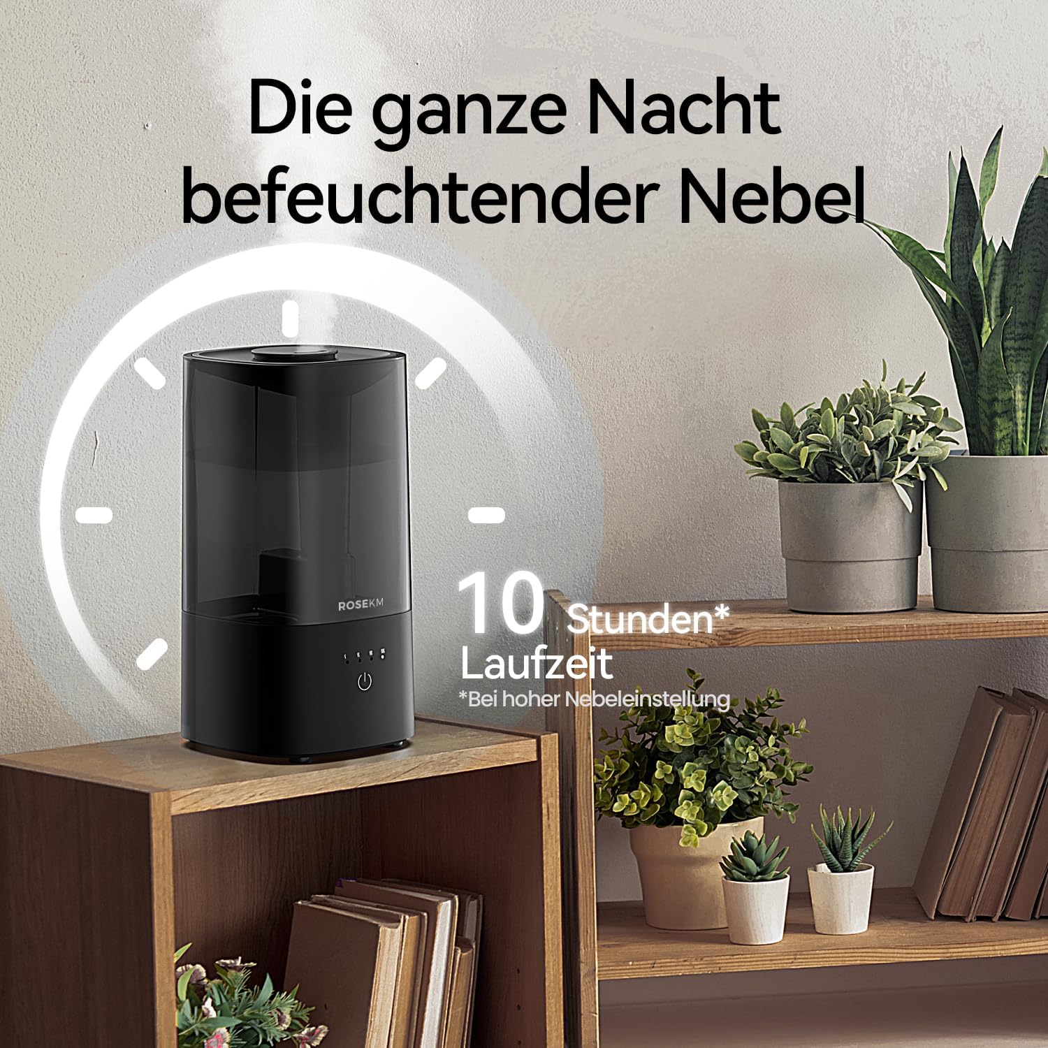 Detalle 2 de Roeskm Luftbefeuchter 2,0 L für Schlafzimmer
