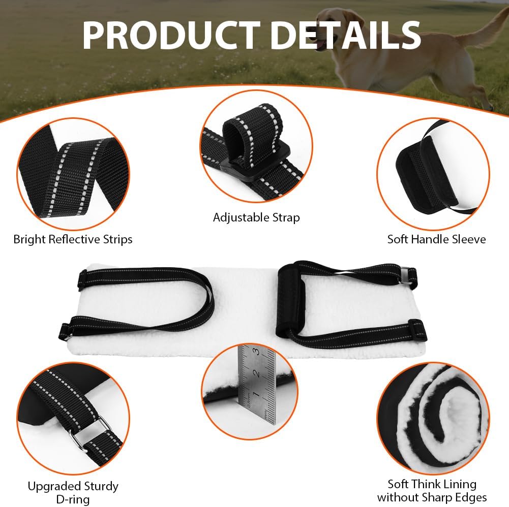 Thumbnail 2 de AOOHA Harnais pour chien handicapé réglable (aide à la marche) en cuir PU imperméable